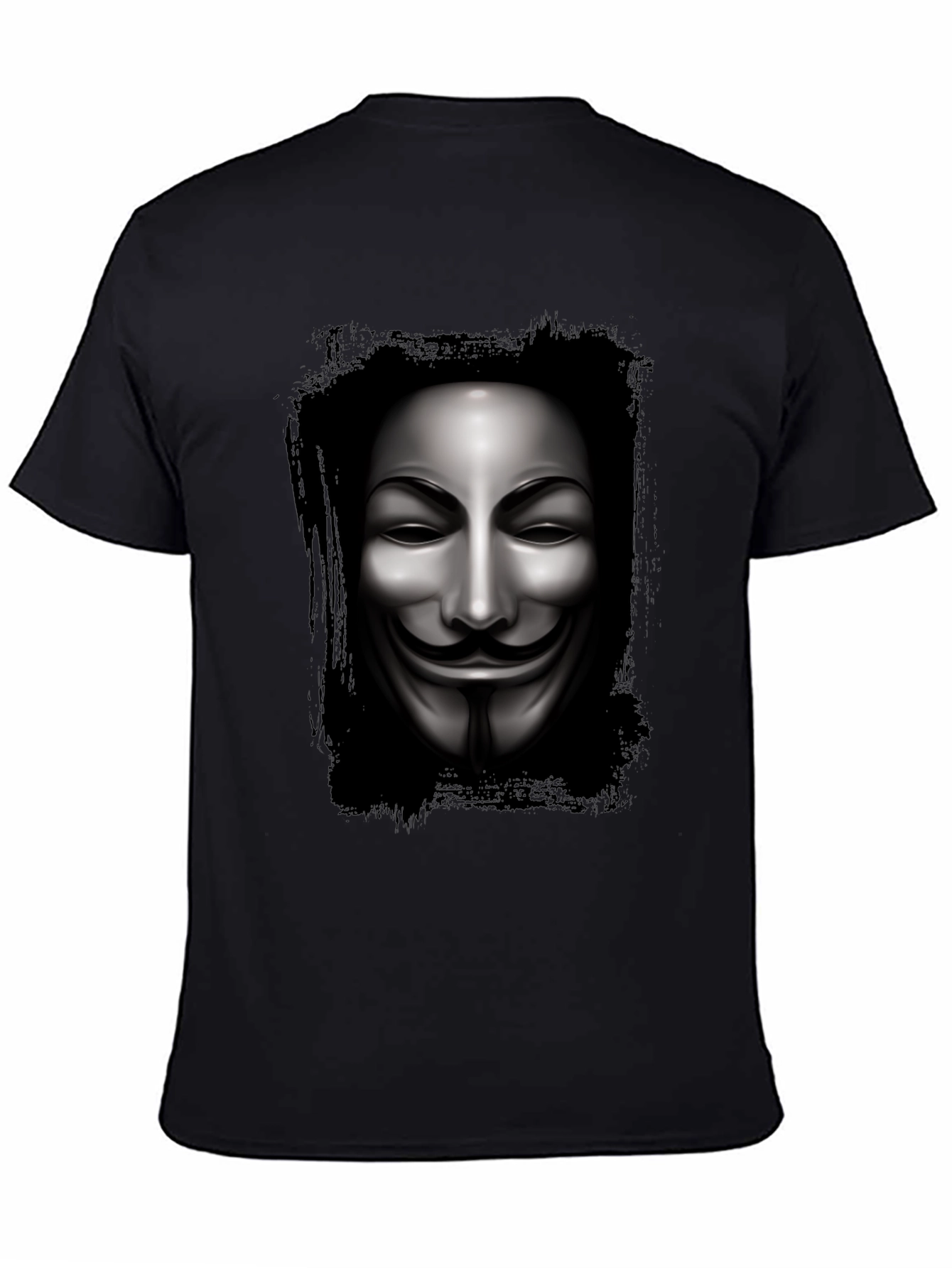 Anonymous Mask Graphic Black T-Shirt
