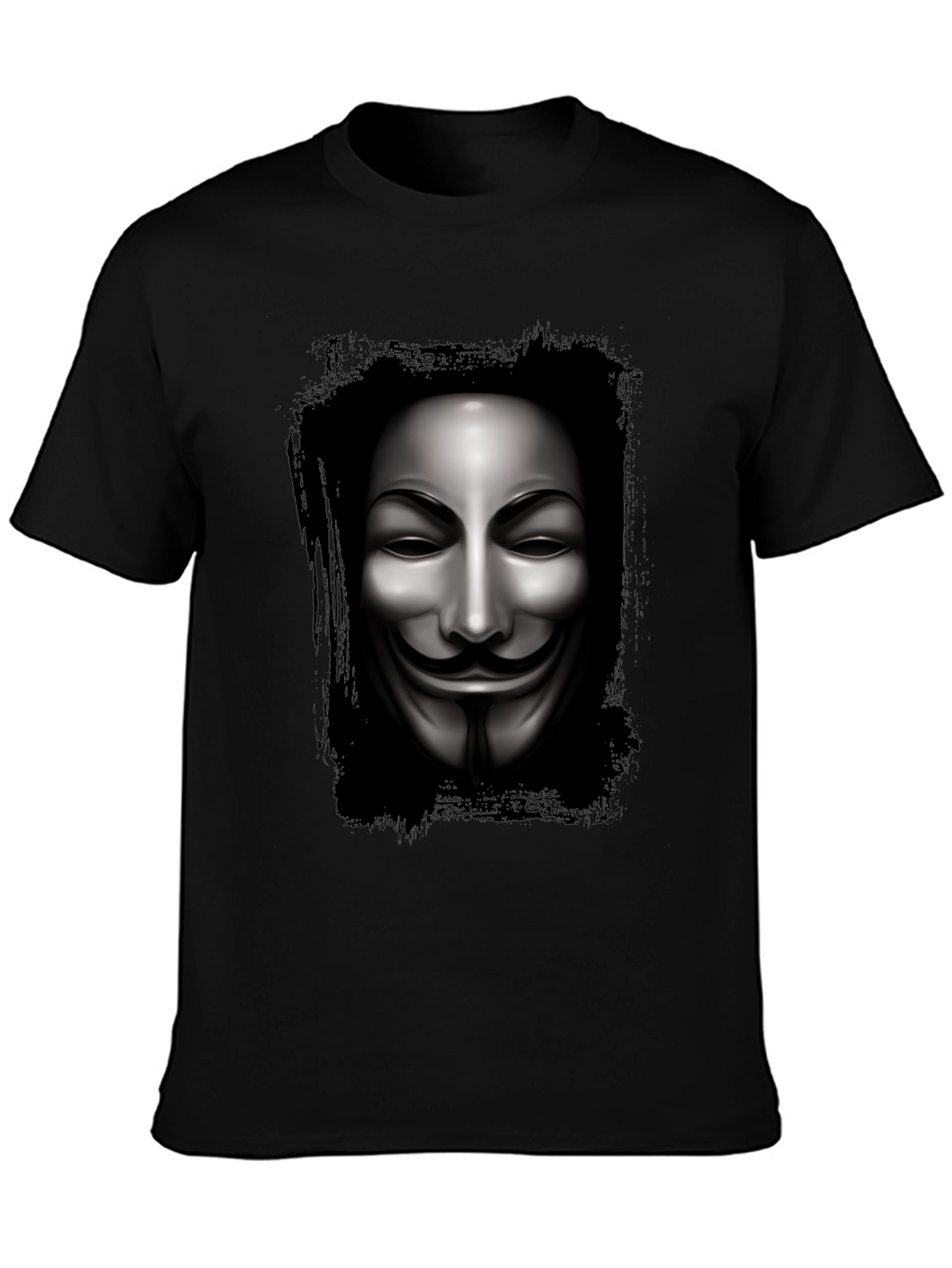 Anonymous Mask Graphic Black T-Shirt