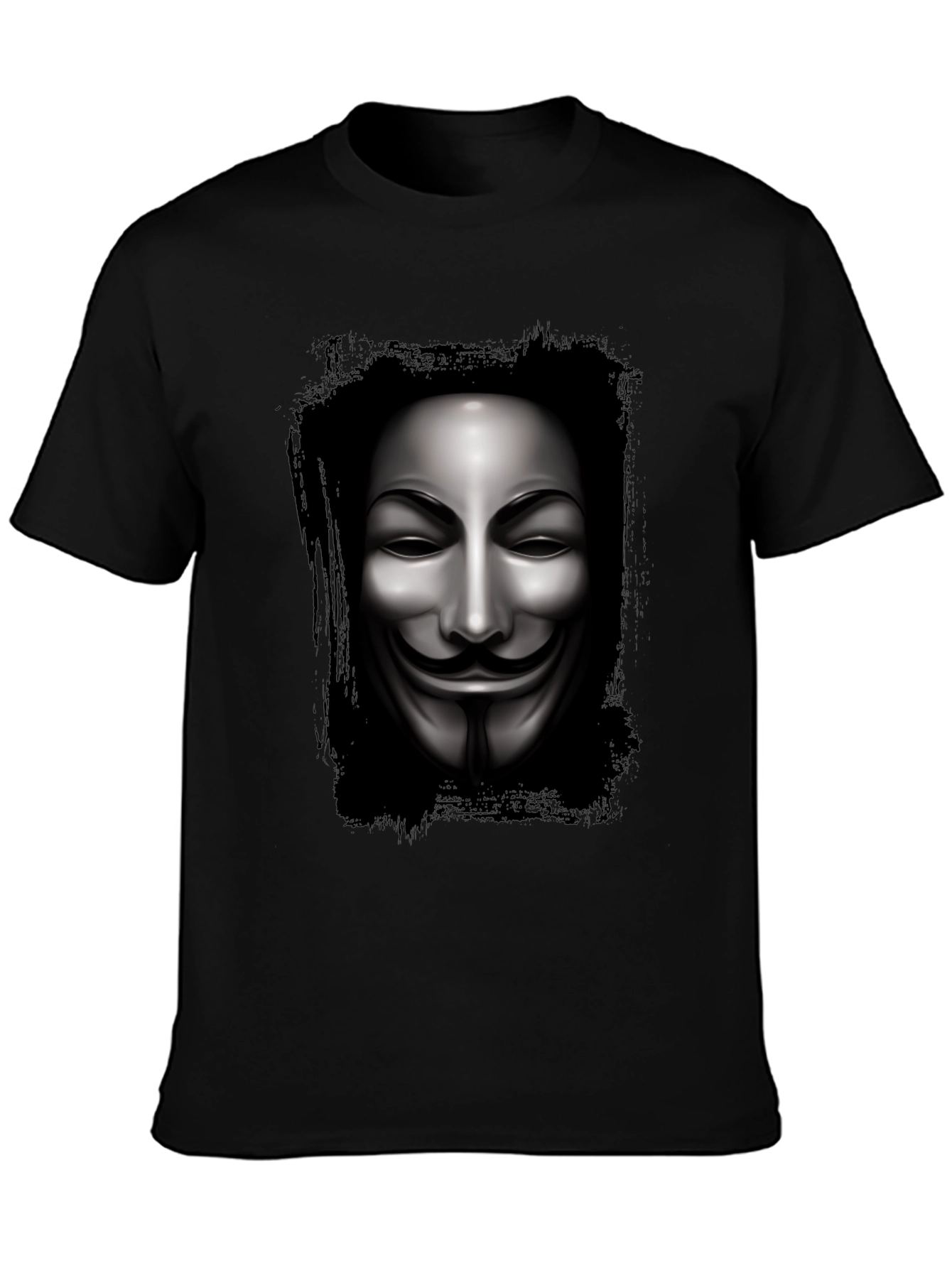 Anonymous Mask Graphic Black T-Shirt