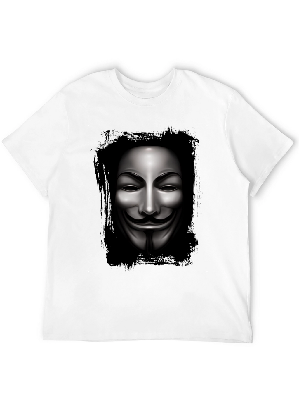 Anonymous Mask Graphic Black T-Shirt