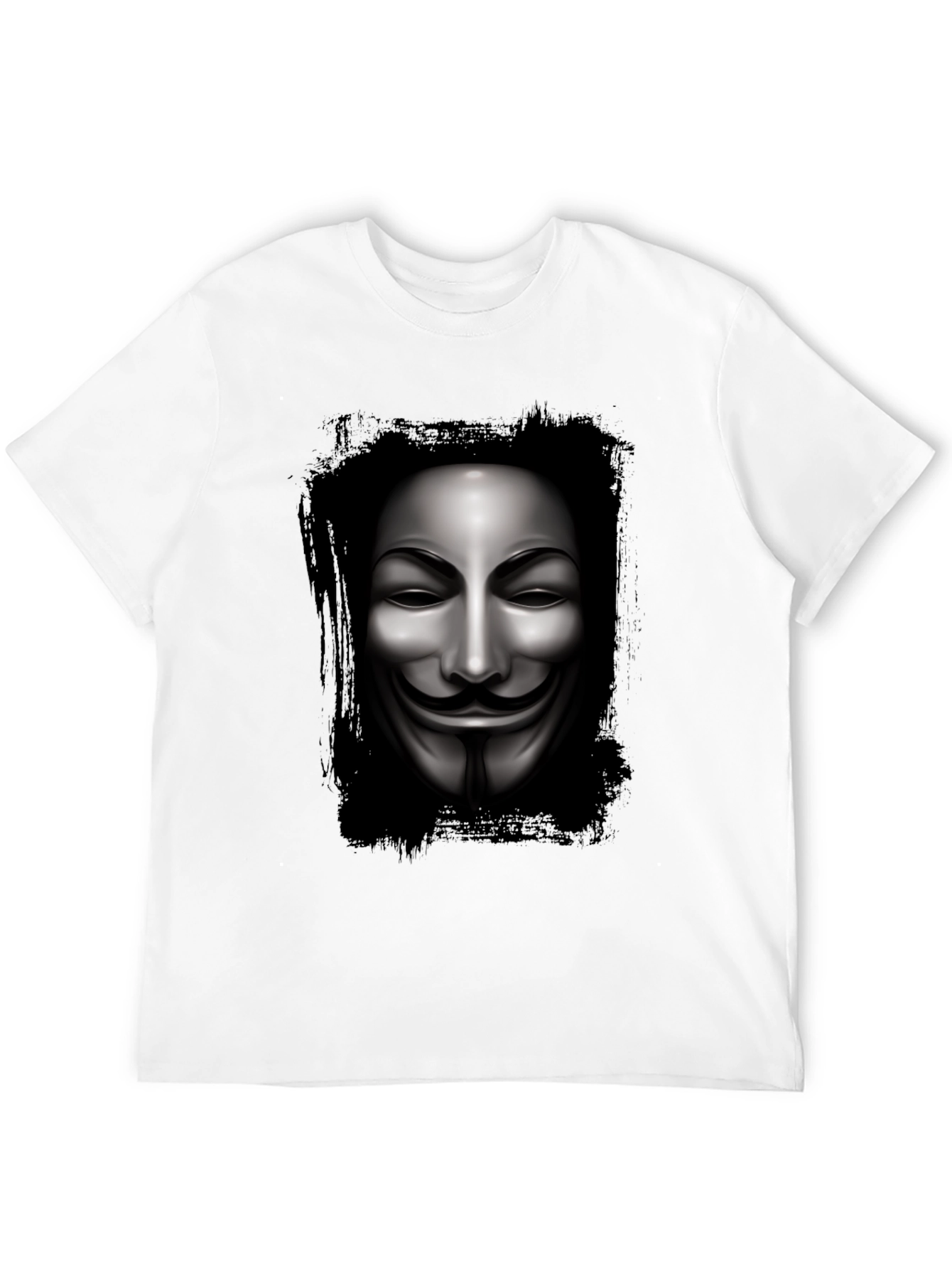 Anonymous Mask Graphic Black T-Shirt