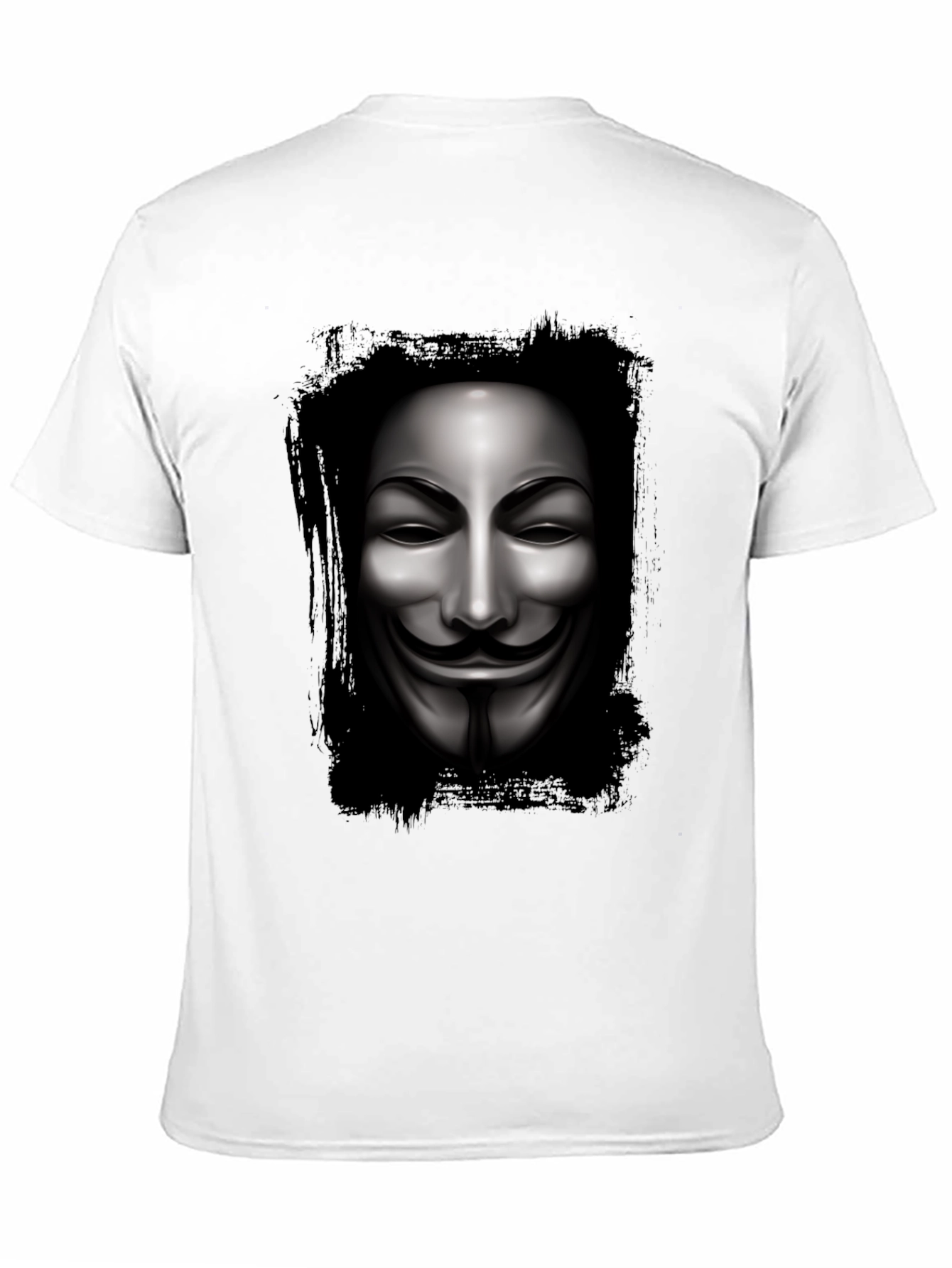 Anonymous Mask Graphic Black T-Shirt