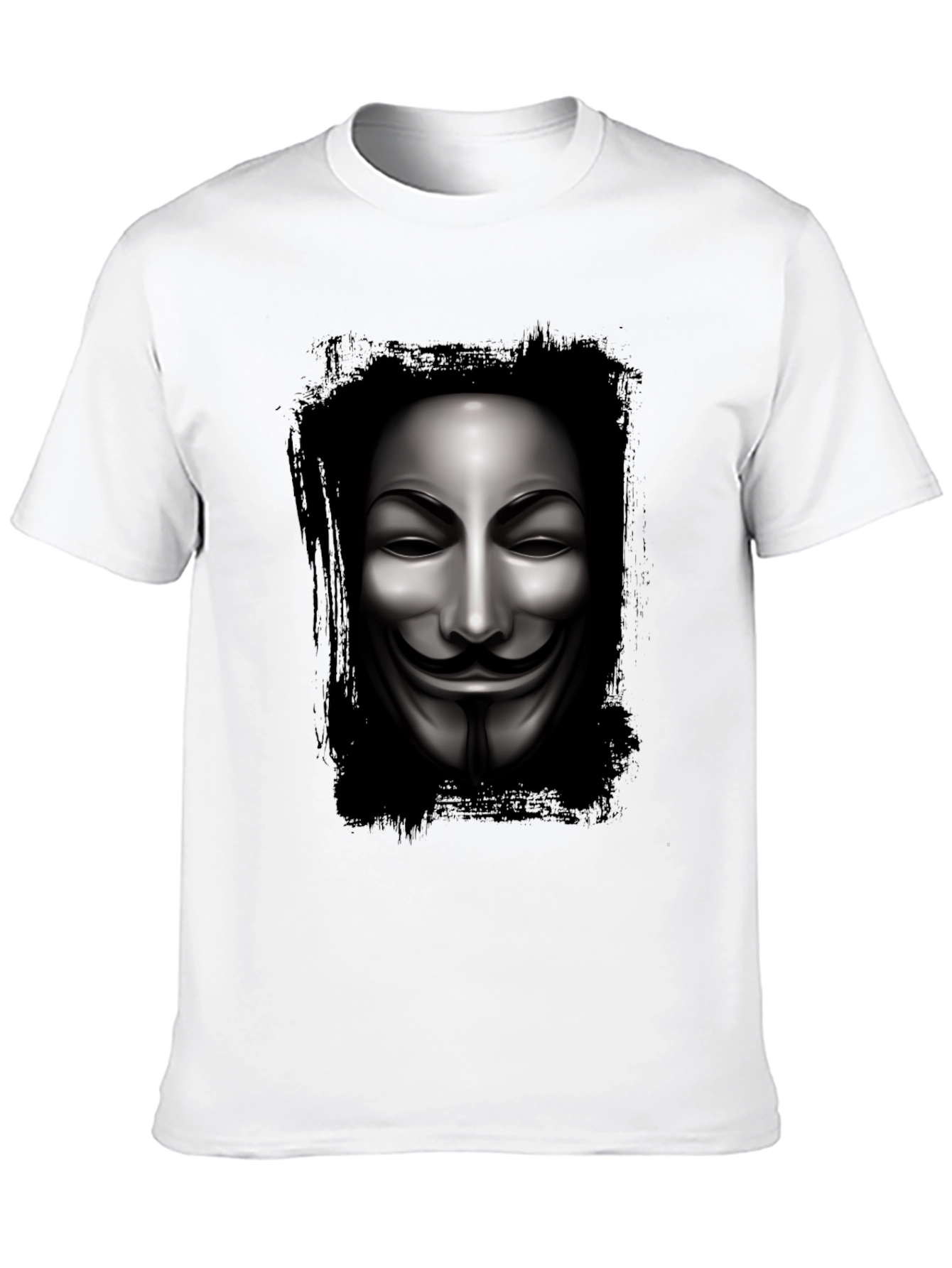 Anonymous Mask Graphic Black T-Shirt
