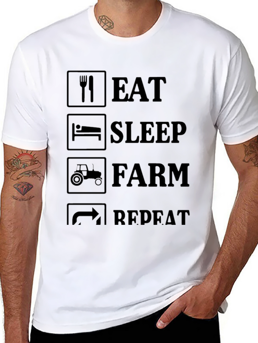 Eat Sleep Farm Repeat T-Shirt
