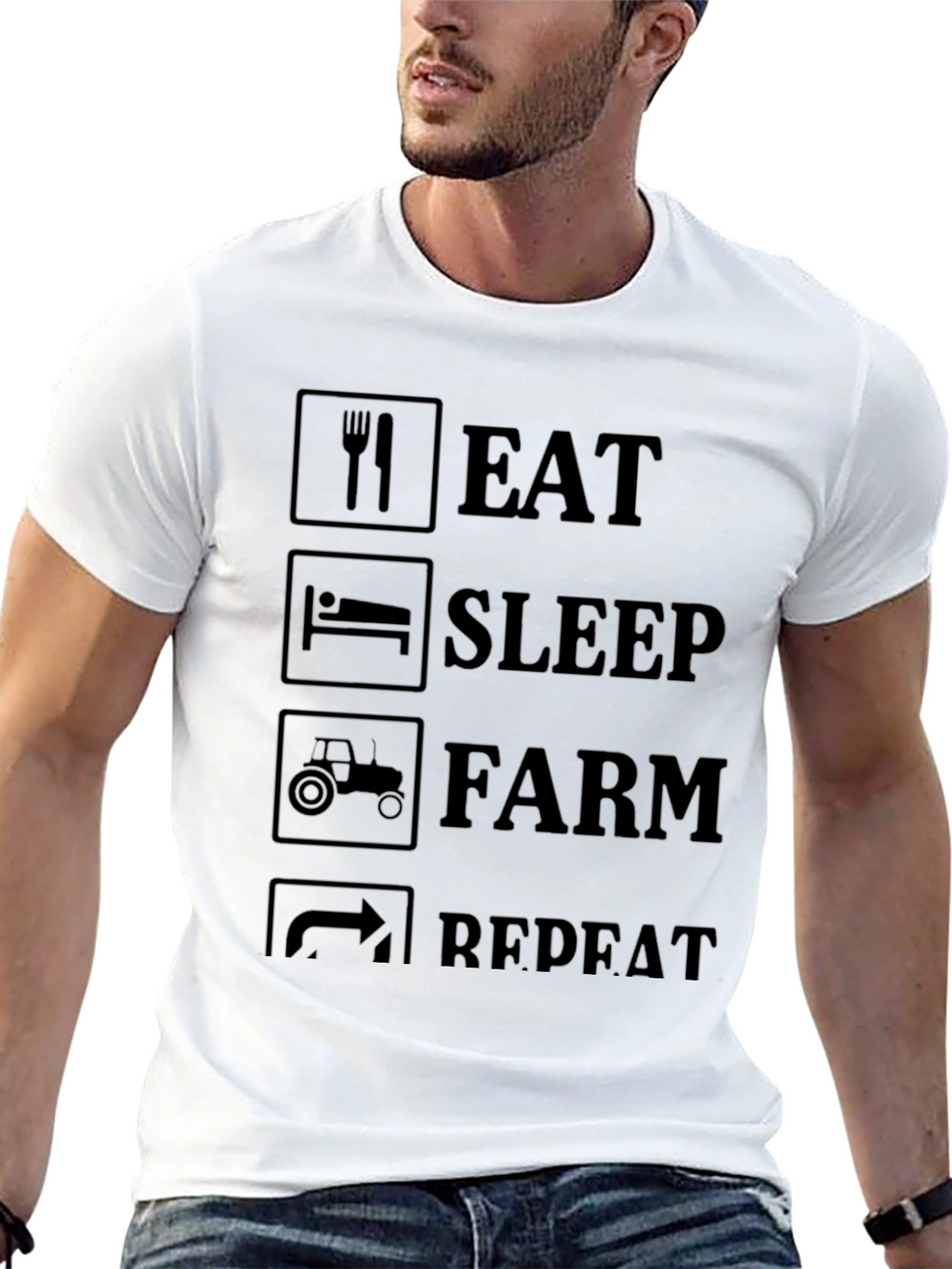 Eat Sleep Farm Repeat T-Shirt