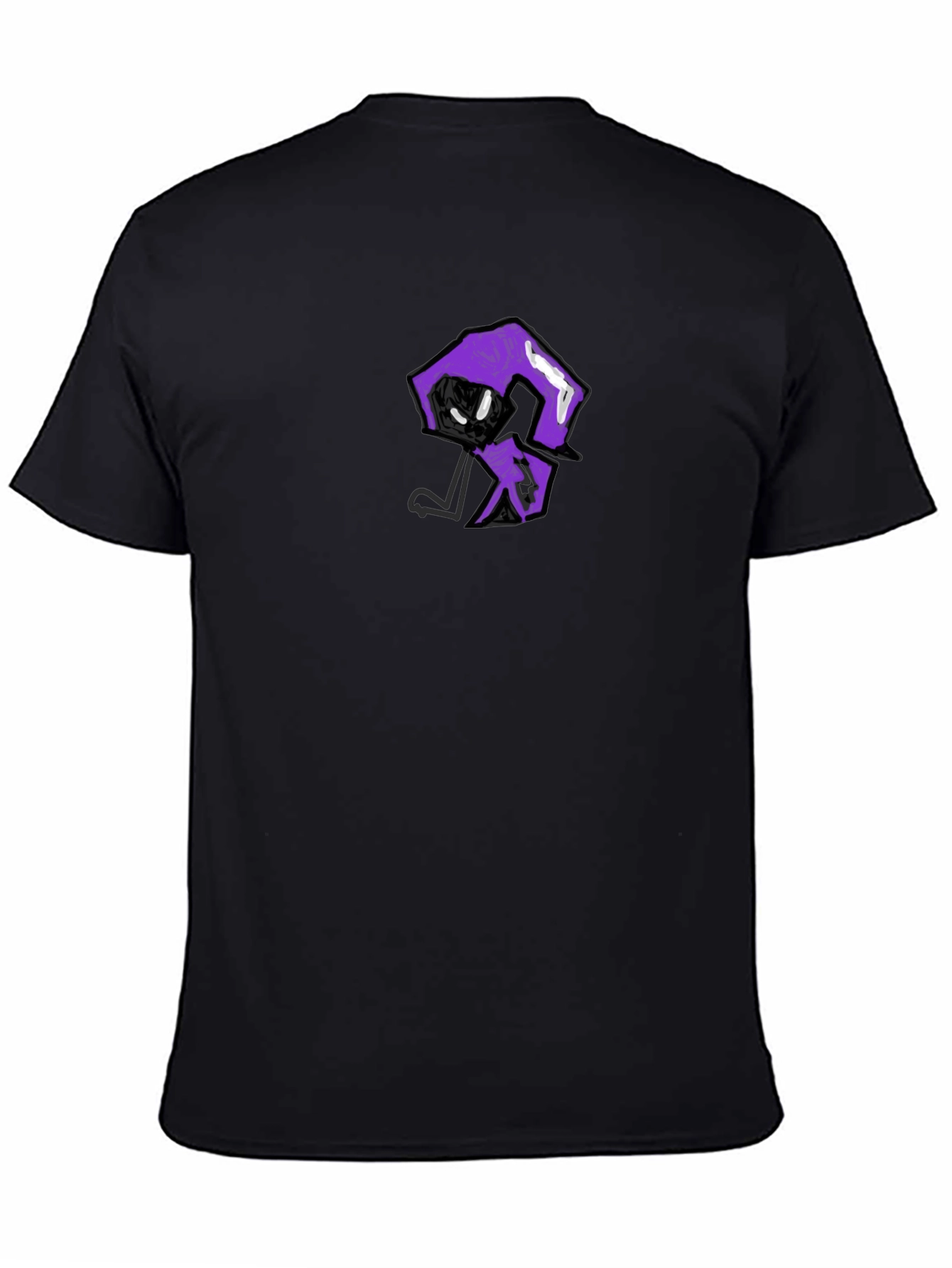 Mens Black T-Shirt with Unique Graphic Print