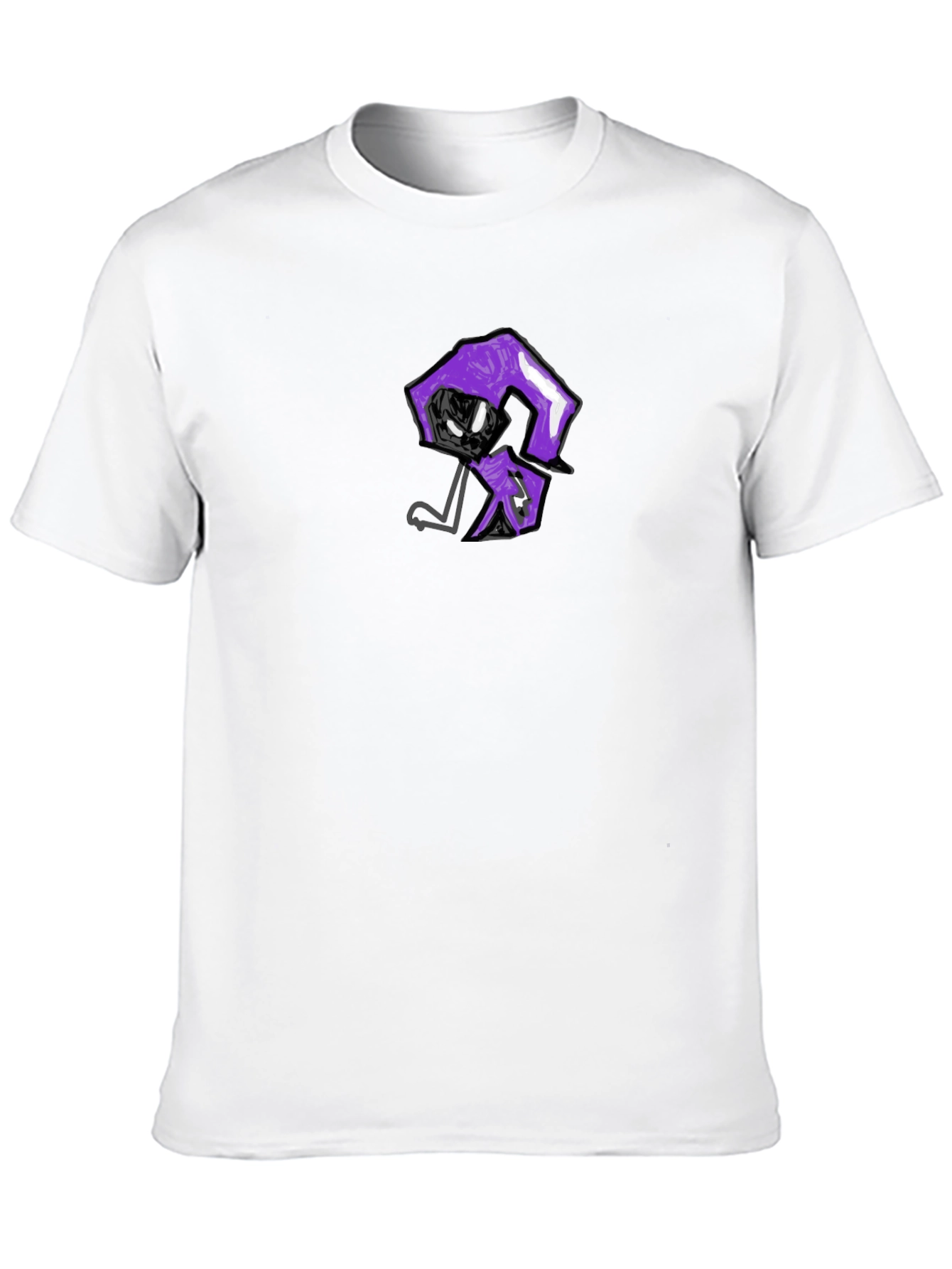 Mens Black T-Shirt with Unique Graphic Print