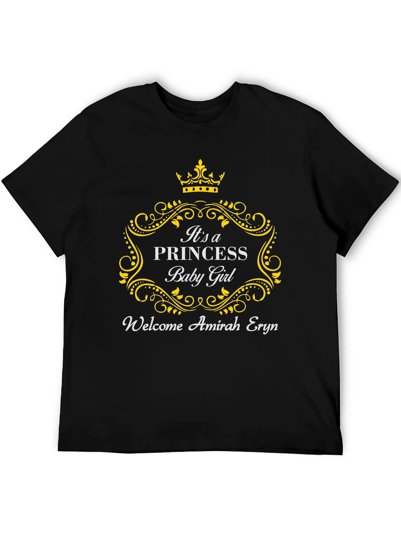 Princess Baby Girl Welcome T-Shirt - Custom Name