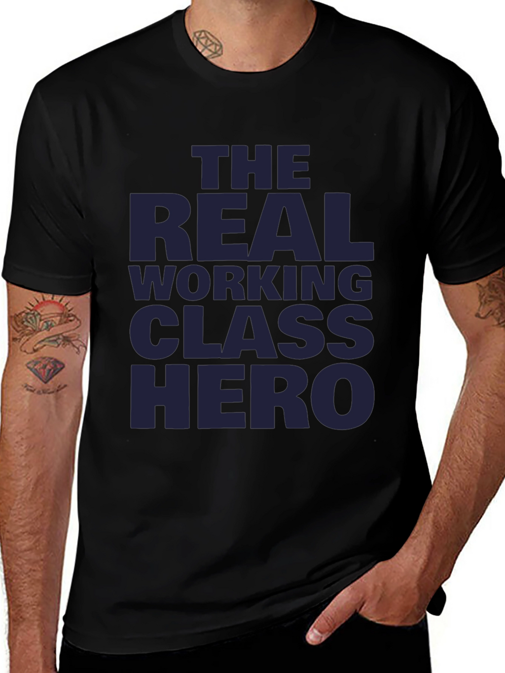 The Real Working Class Hero Black T-Shirt