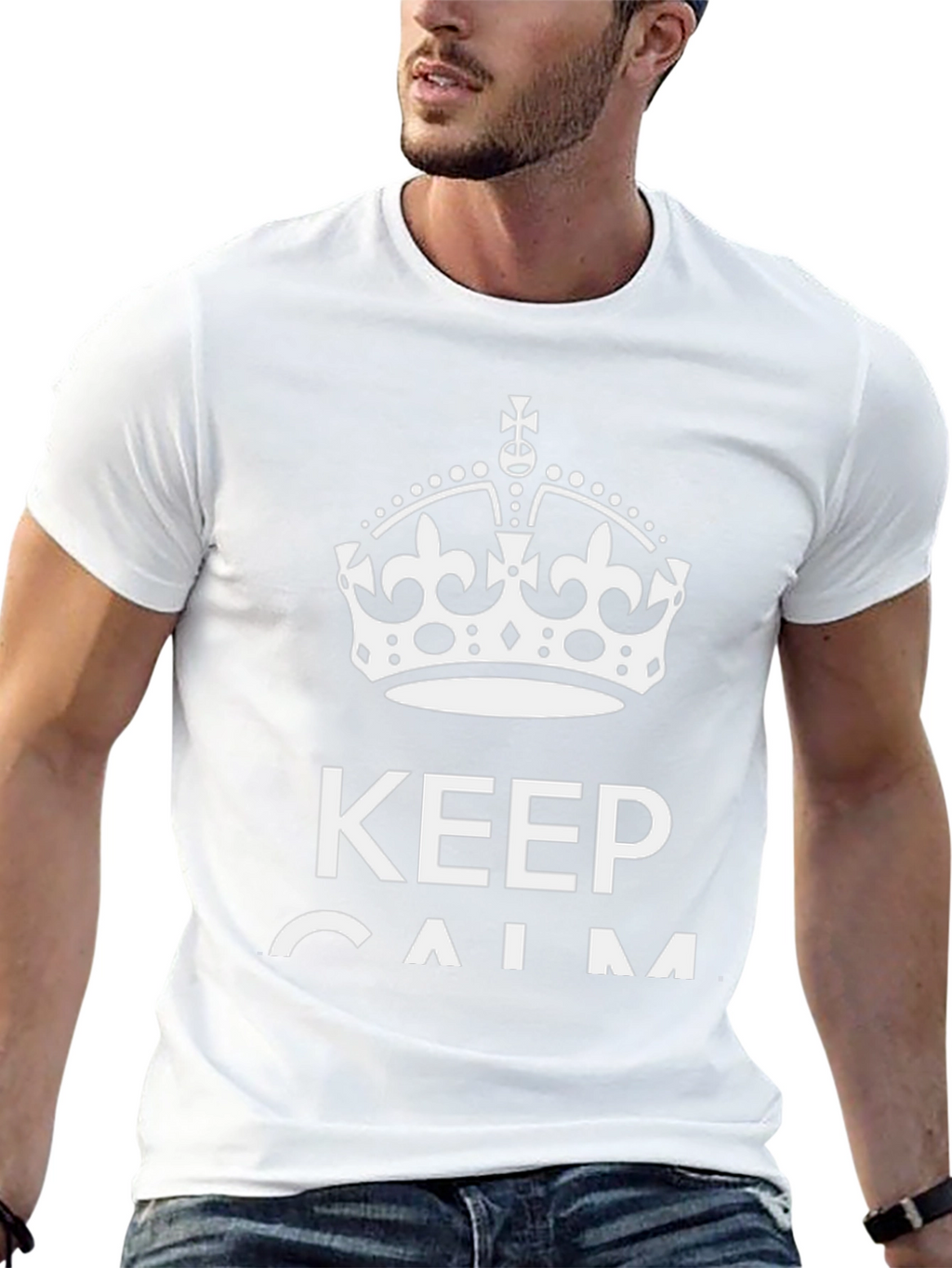 Keep Calm Crown T-Shirt - Mens Black Graphic Tee