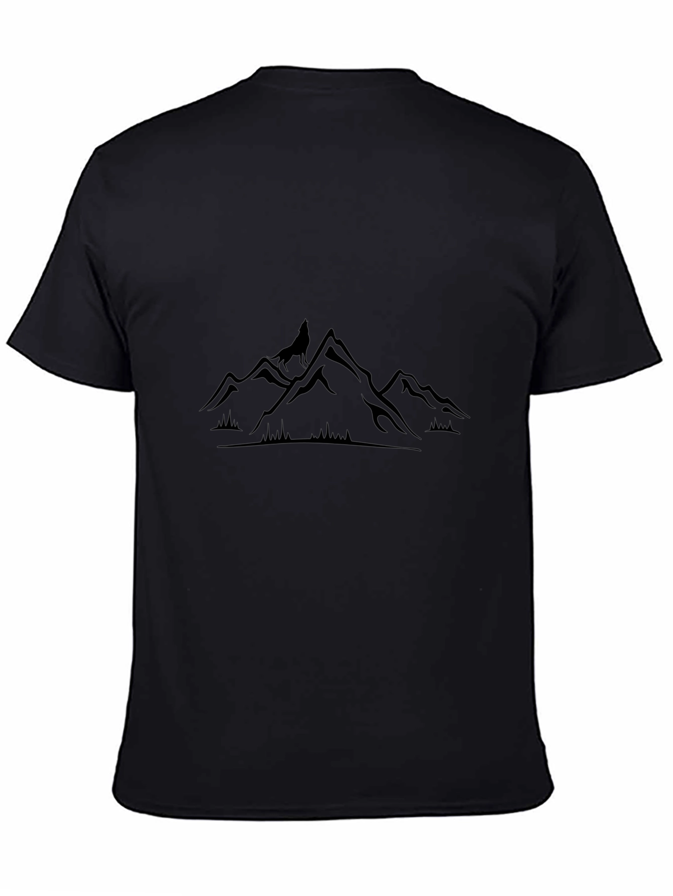 Mountain Silhouette Graphic Tee - Mens Black T-Shirt