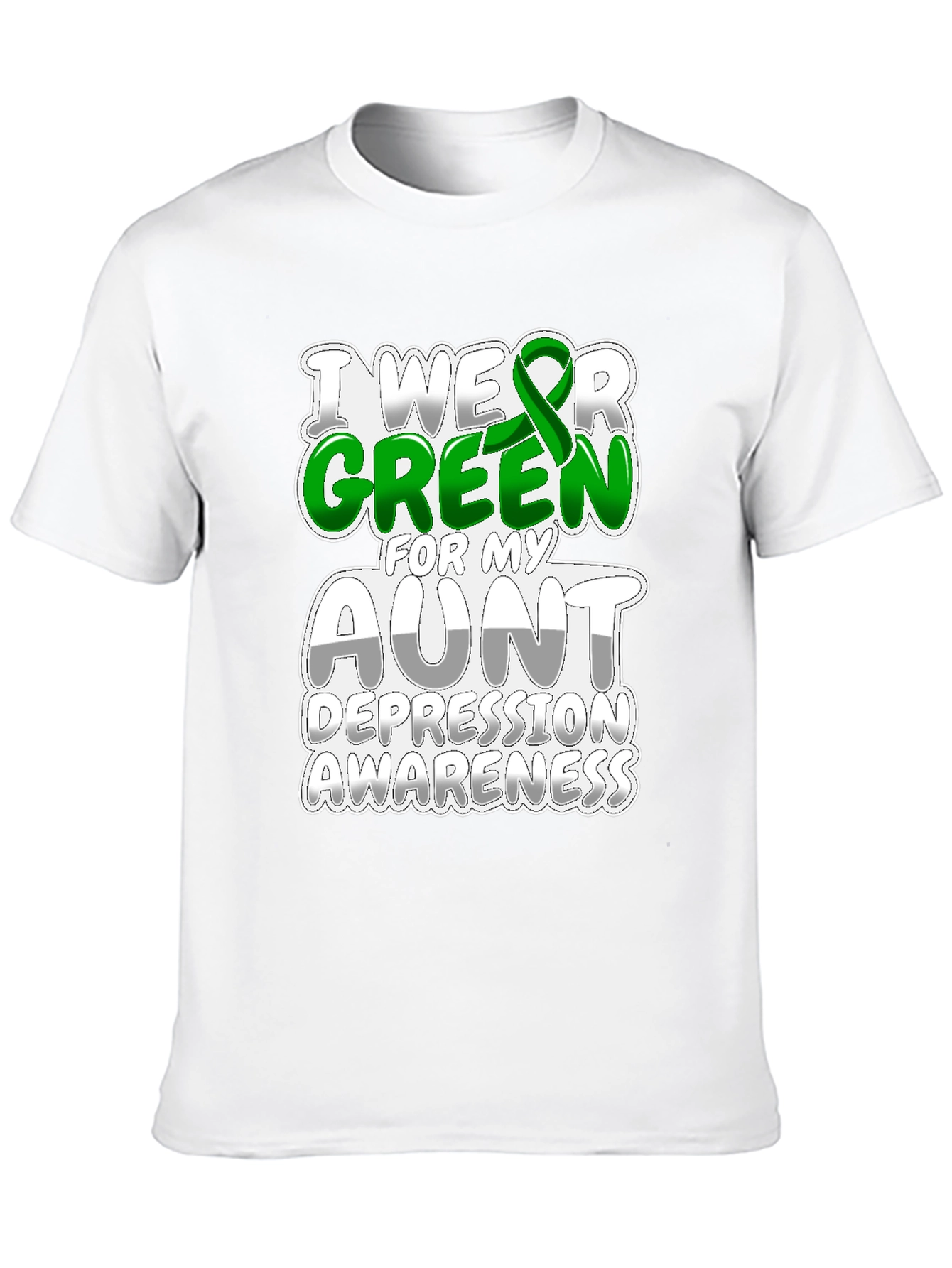 I Wear Green for My Aunt Depression Awareness T-Shirt