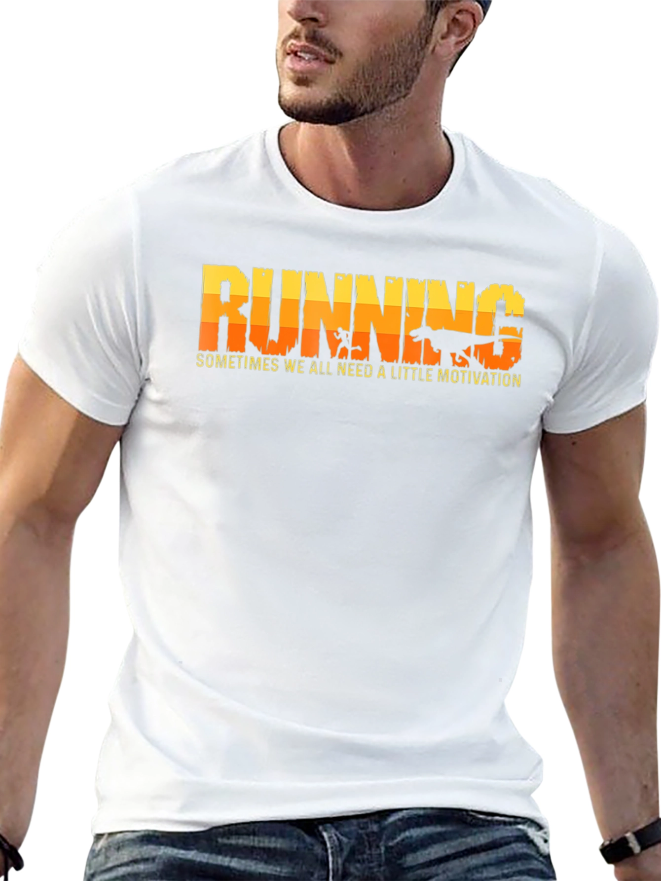 Running Motivation T-Shirt: Dinosaur Chase