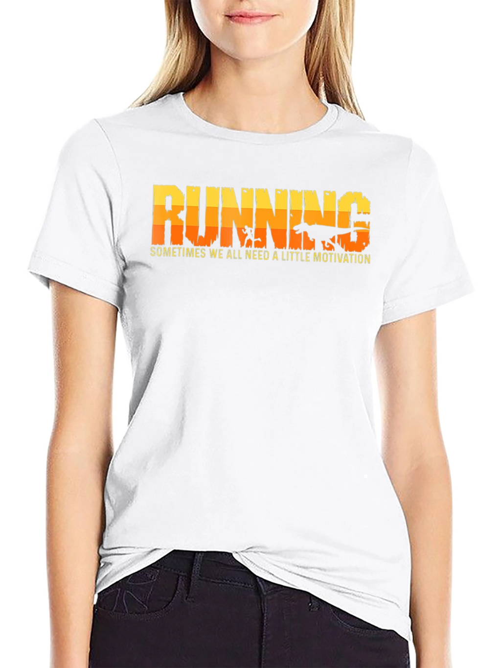 Running Motivation T-Shirt: Dinosaur Chase