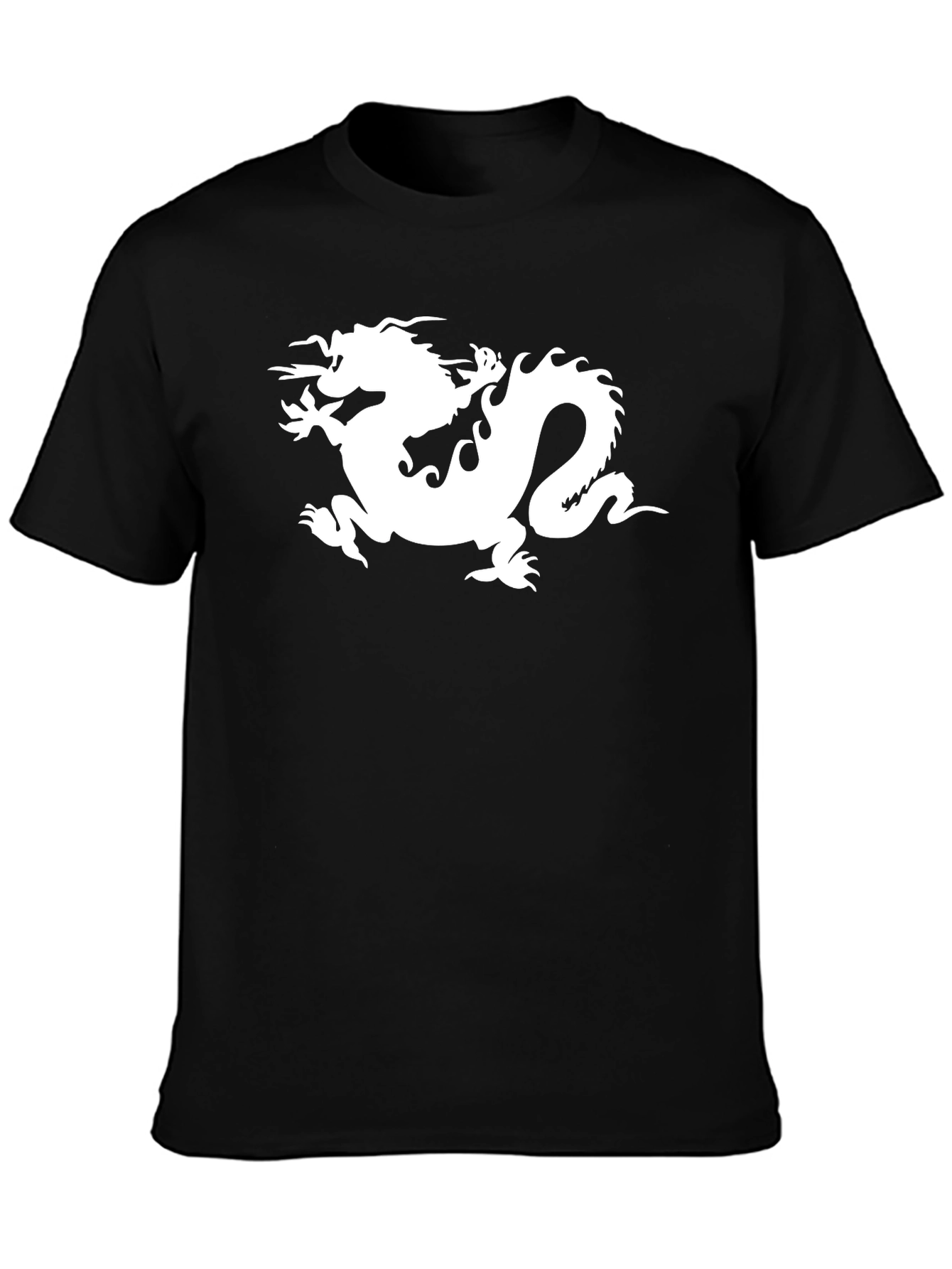 Dragon Graphic Tee - Mens Black Cotton T-Shirt
