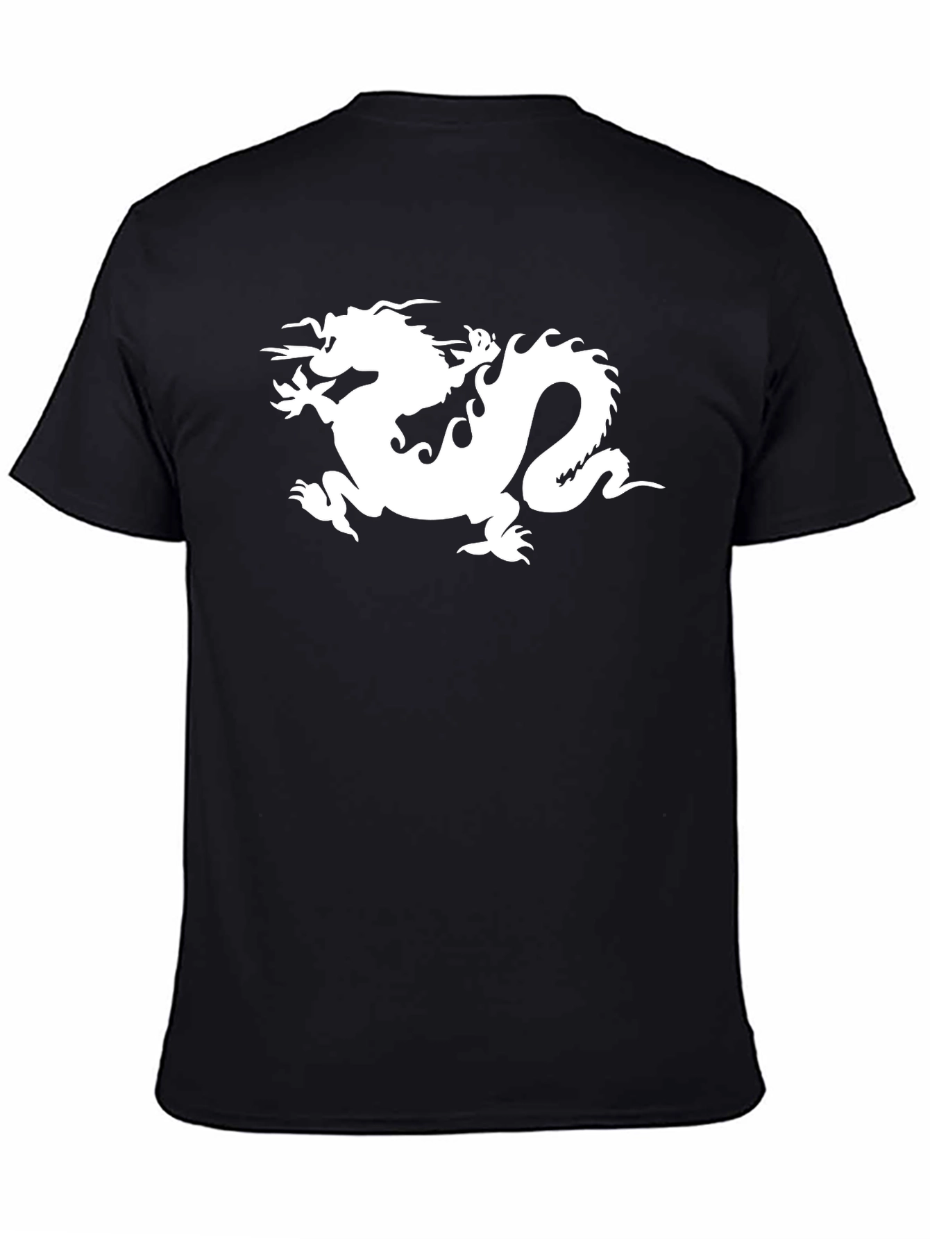 Dragon Graphic Tee - Mens Black Cotton T-Shirt