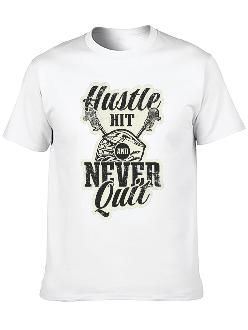 Hustle Hit Never Quit Graphic T-Shirt