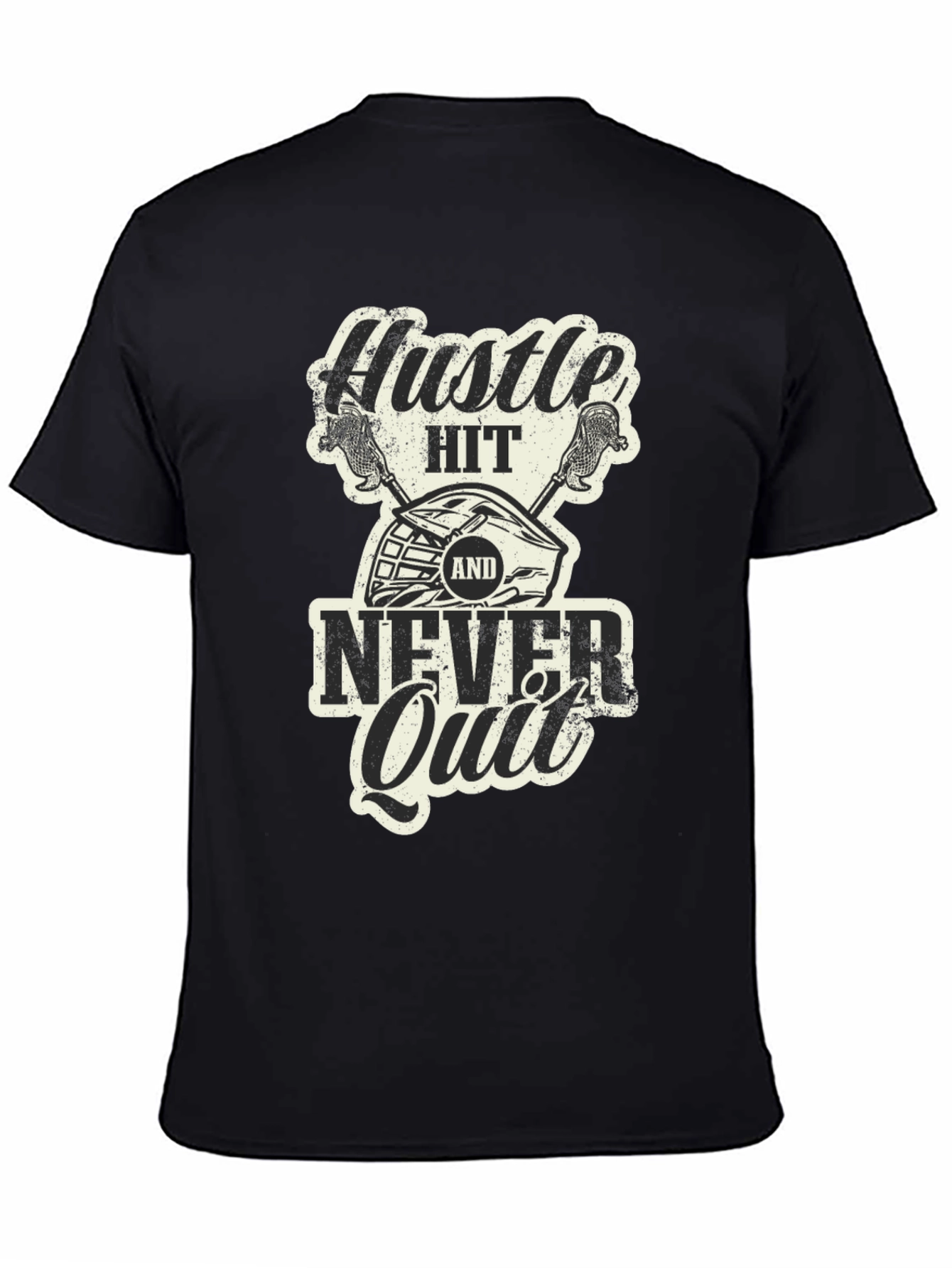 Hustle Hit Never Quit Graphic T-Shirt