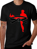 Karate Kick T-Shirt - Black Belt Design