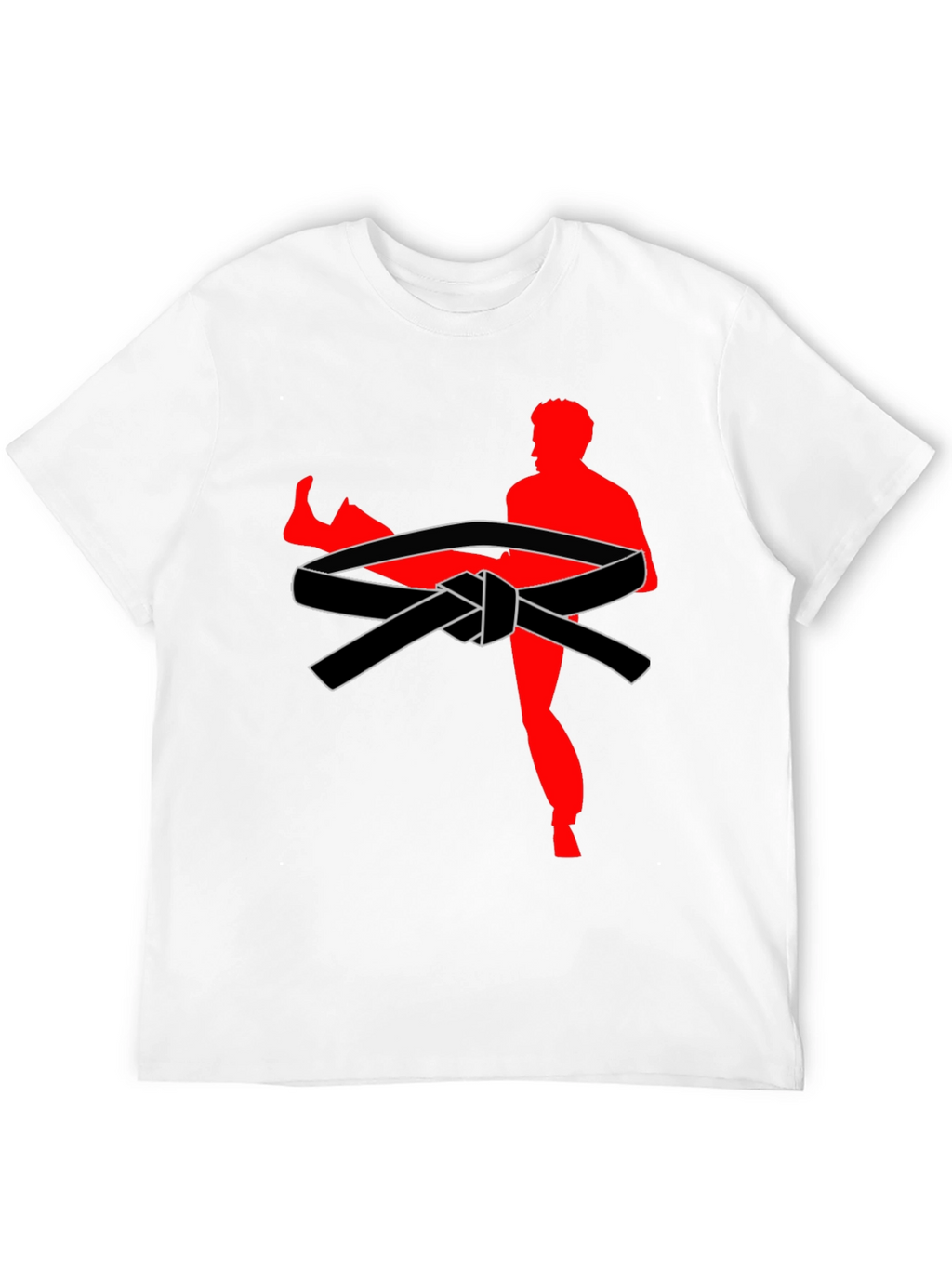 Karate Kick T-Shirt - Black Belt Design