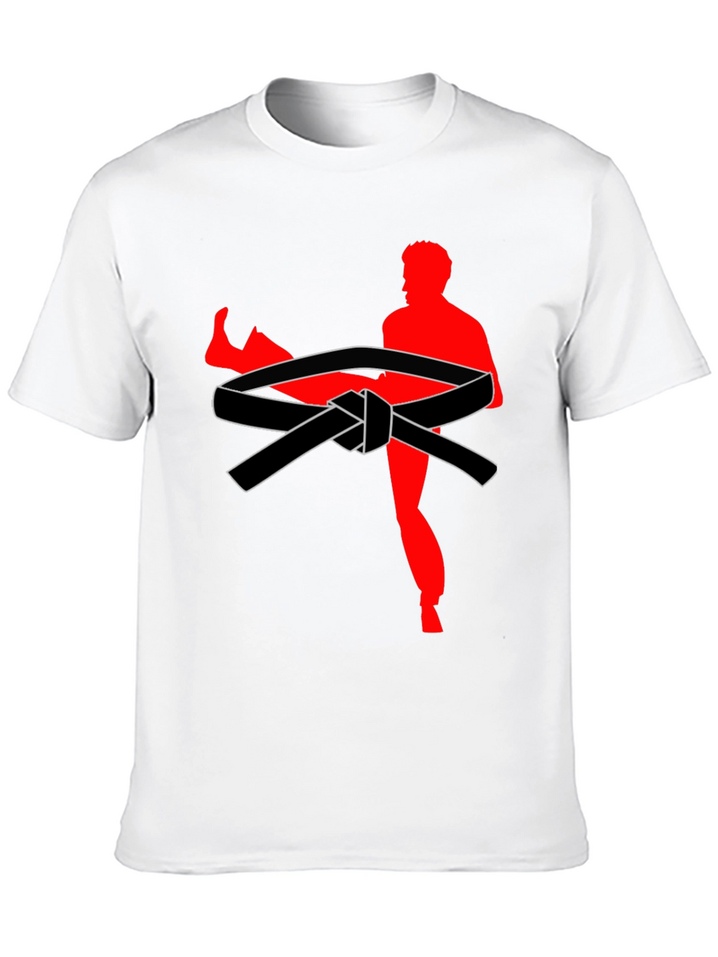 Karate Kick T-Shirt - Black Belt Design
