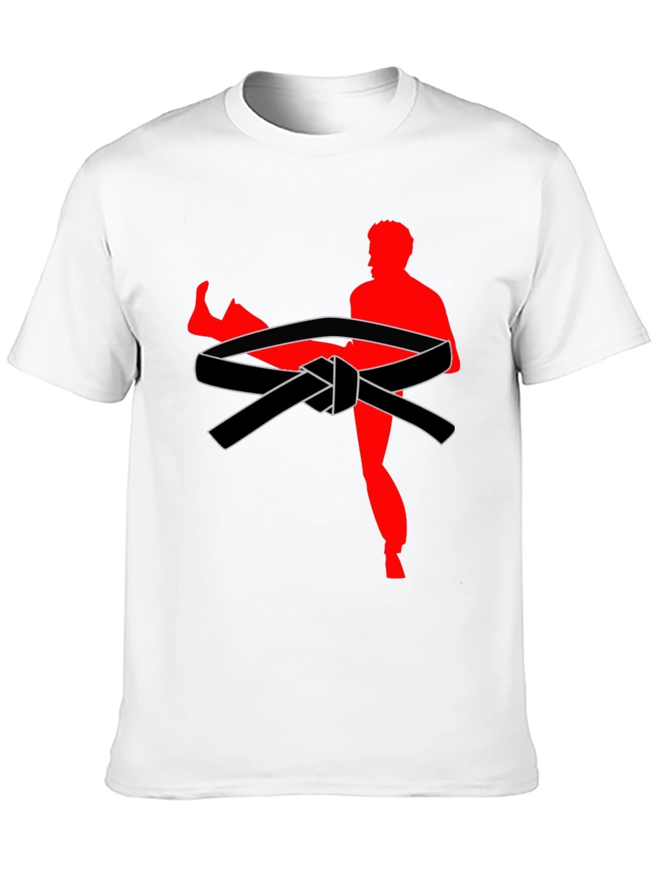 Karate Kick T-Shirt - Black Belt Design