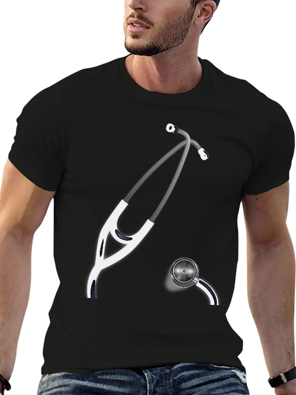 Stethoscope Graphic Tee - Medical Profession Shirt