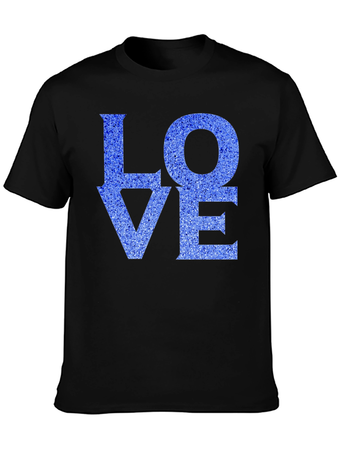 Love T-Shirt - Blue Glitter Effect Design