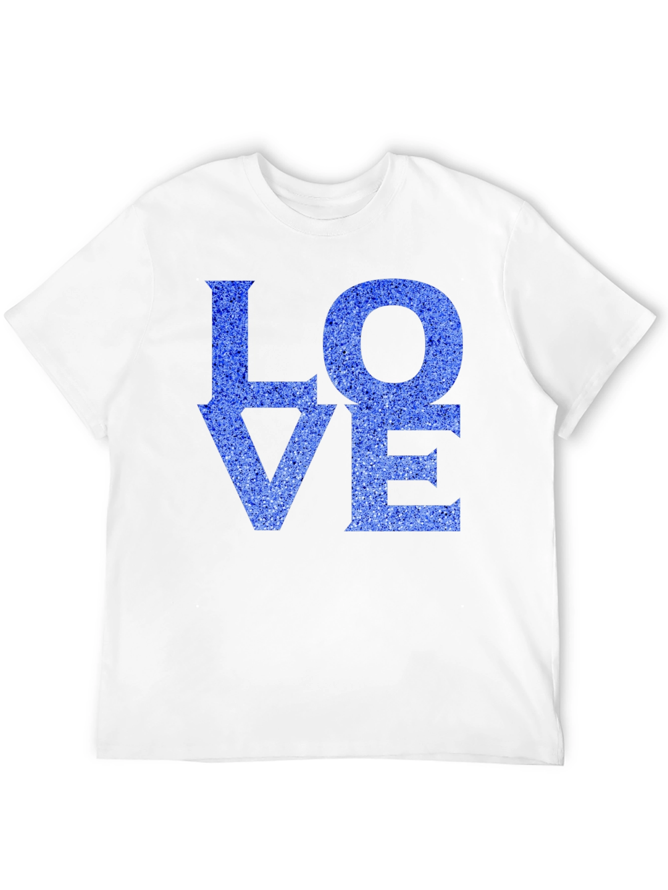 Love T-Shirt - Blue Glitter Effect Design