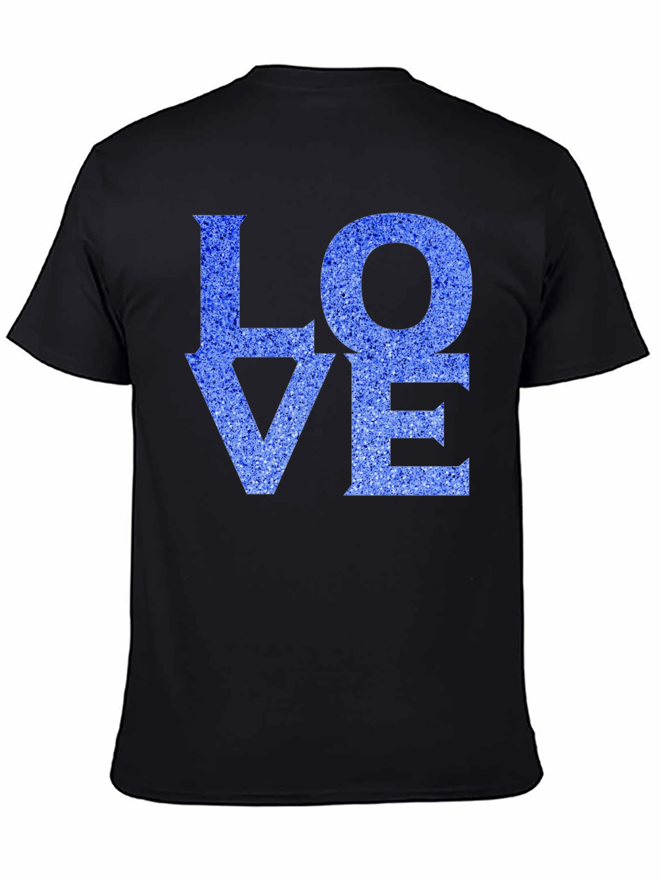 Love T-Shirt - Blue Glitter Effect Design