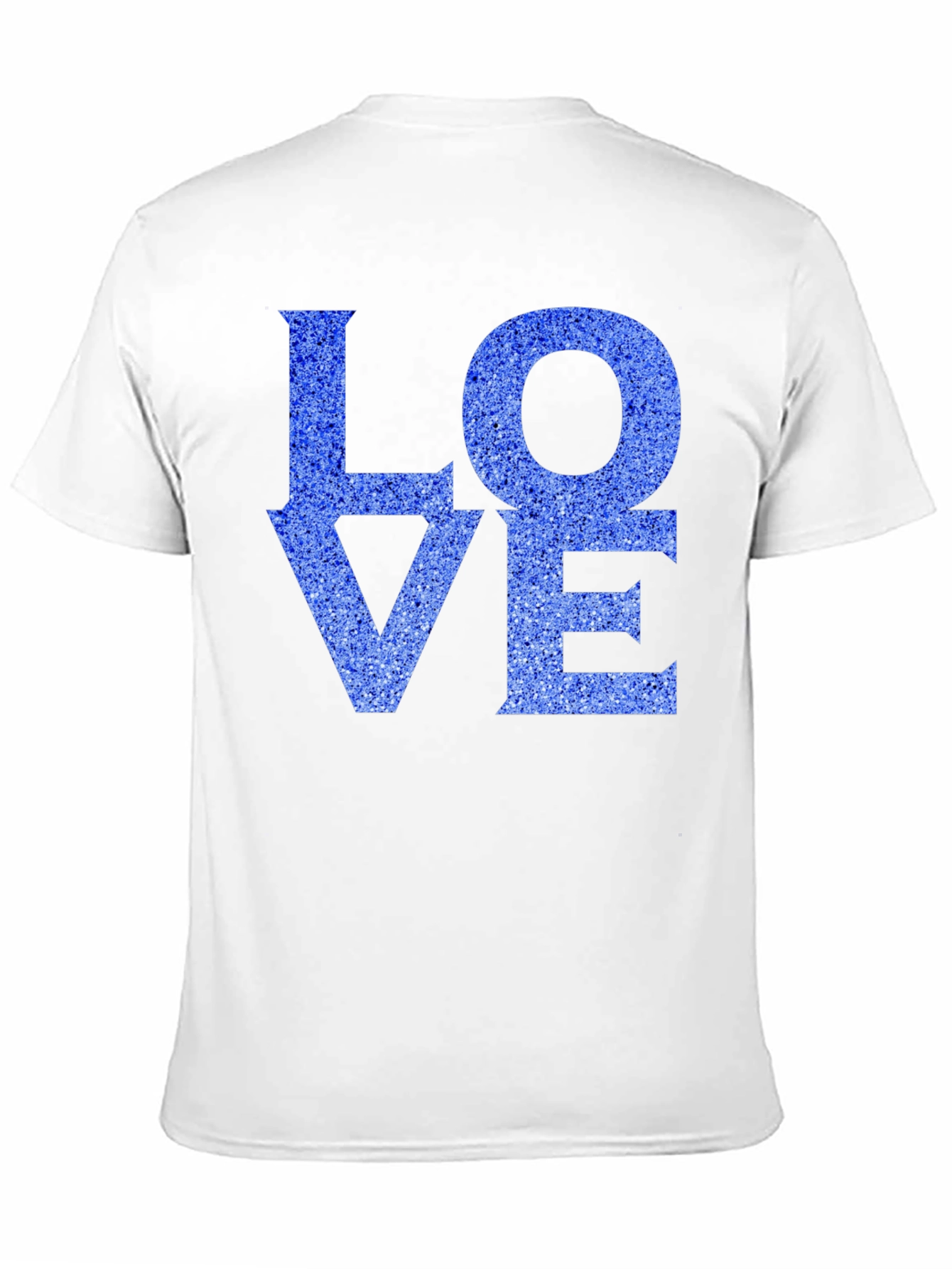 Love T-Shirt - Blue Glitter Effect Design