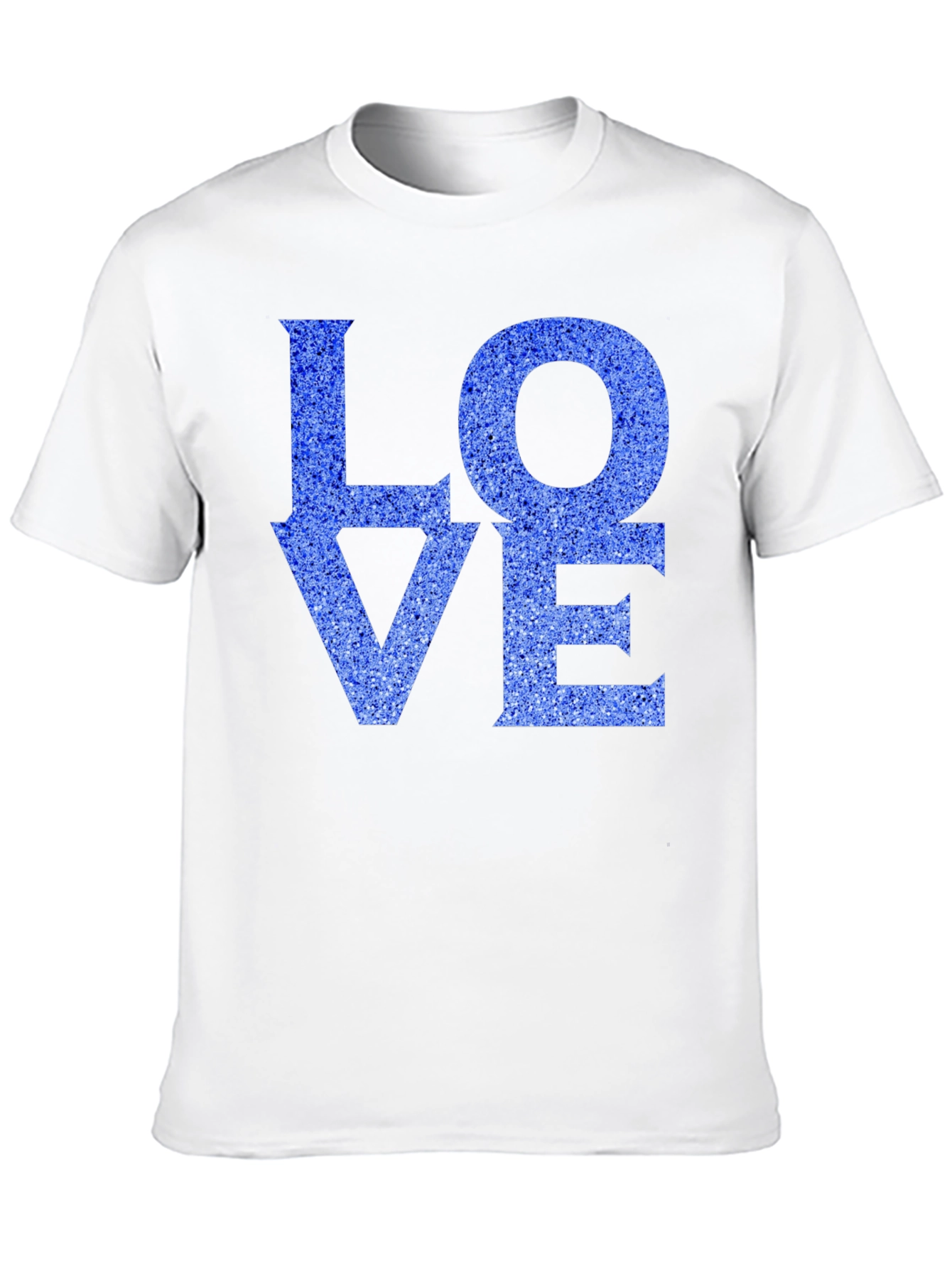 Love T-Shirt - Blue Glitter Effect Design