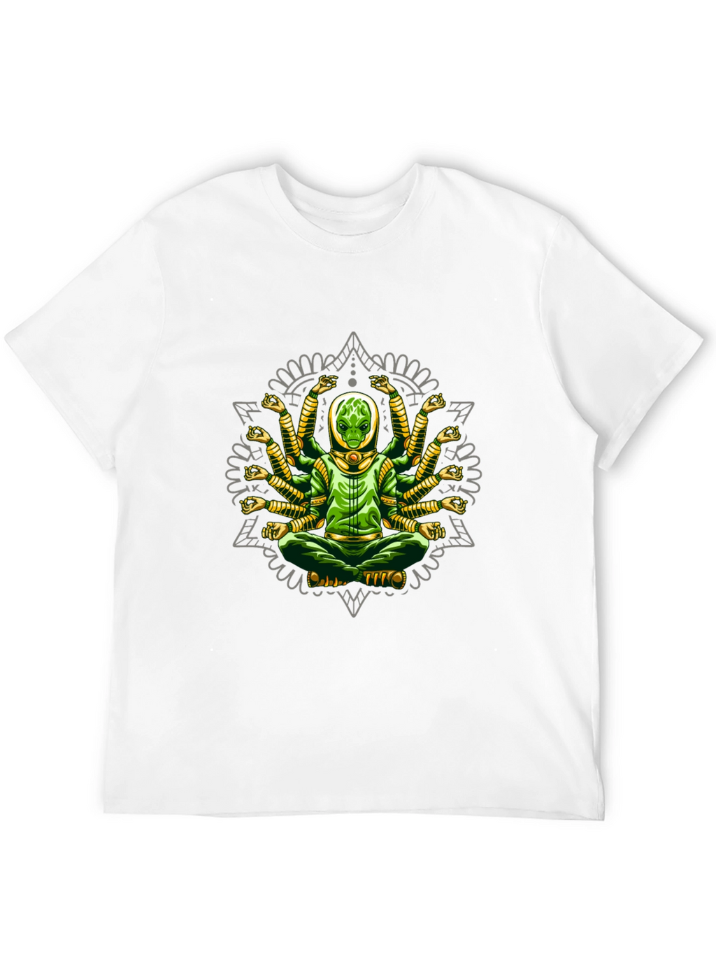 Multi-Armed Alien Meditation T-Shirt