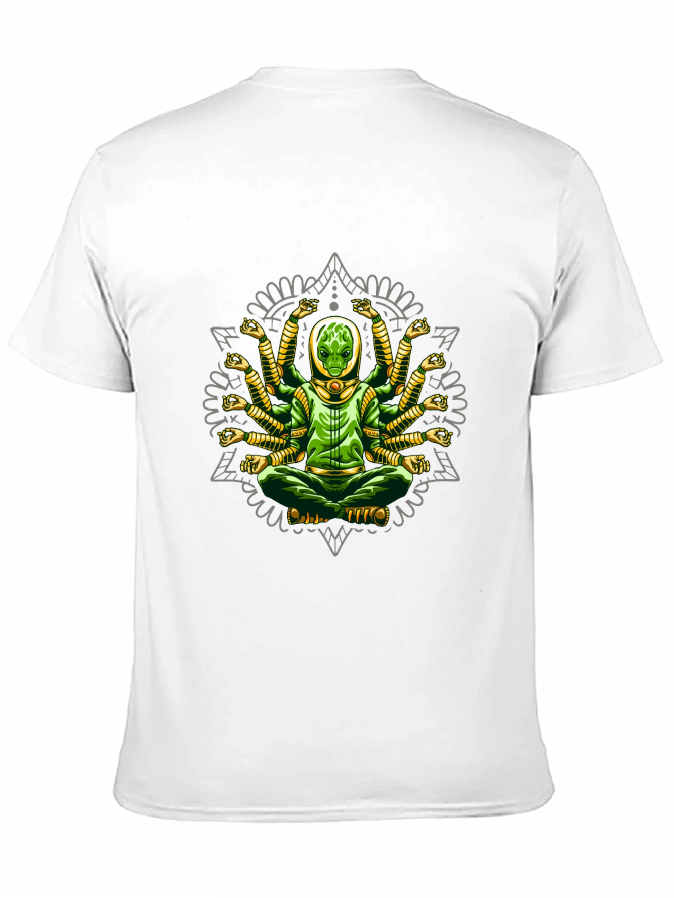 Multi-Armed Alien Meditation T-Shirt