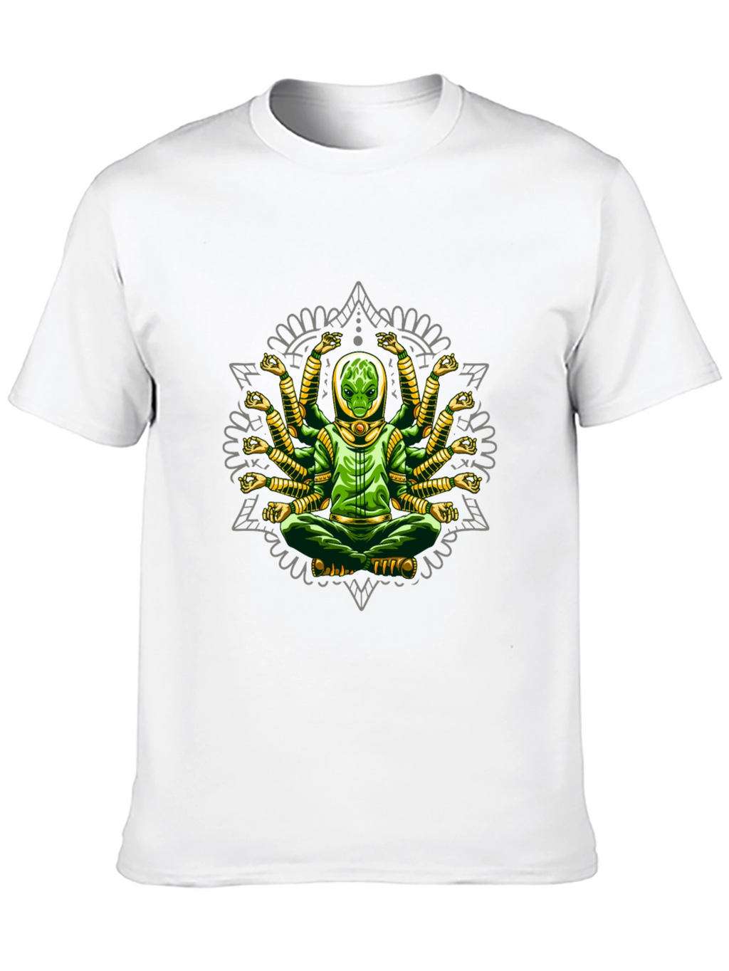 Multi-Armed Alien Meditation T-Shirt