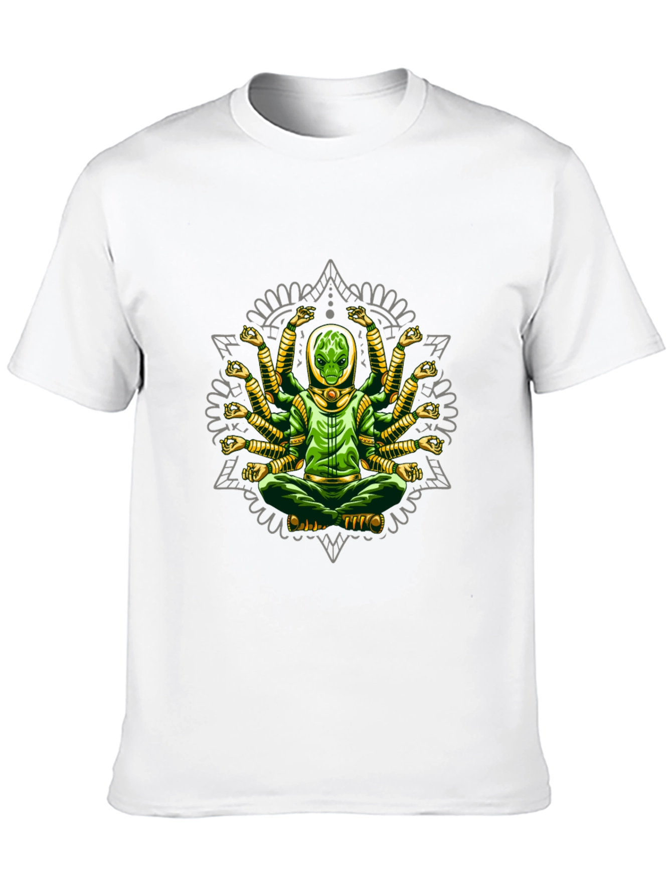 Multi-Armed Alien Meditation T-Shirt