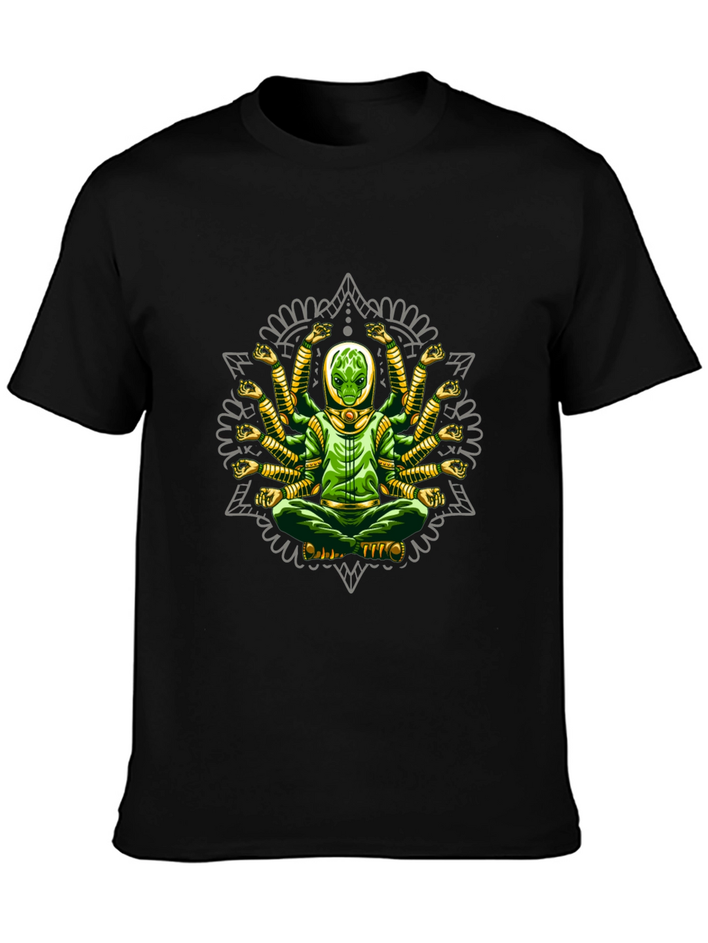 Multi-Armed Alien Meditation T-Shirt