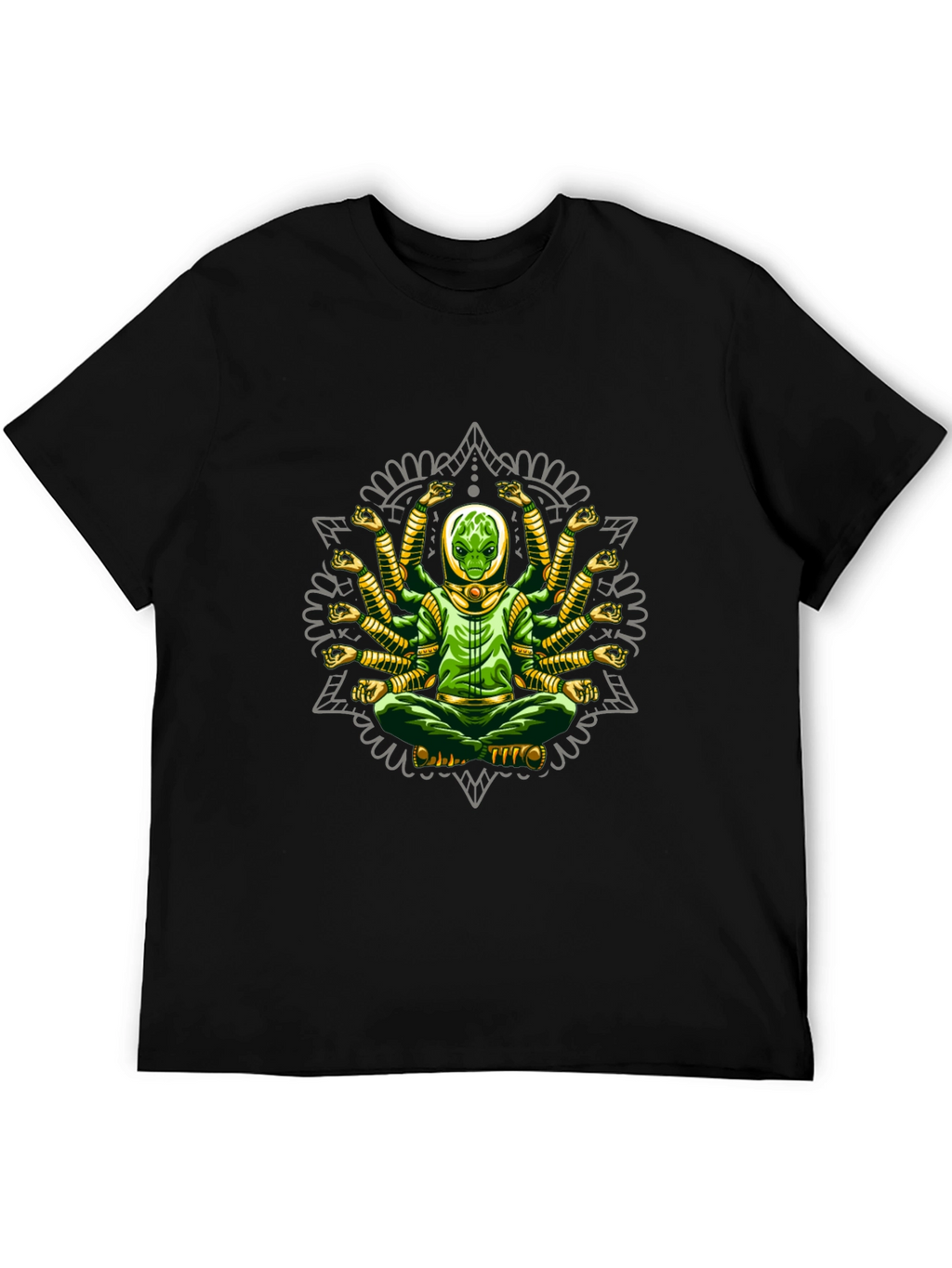 Multi-Armed Alien Meditation T-Shirt