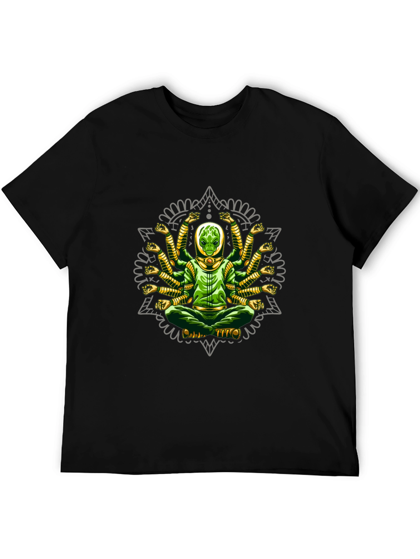 Multi-Armed Alien Meditation T-Shirt