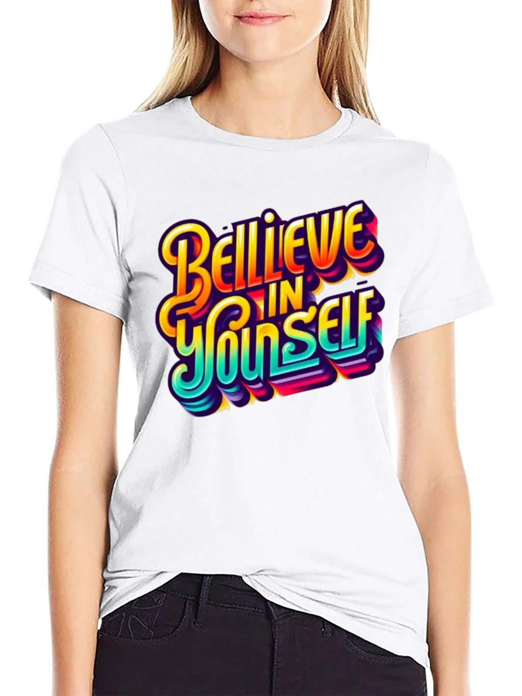Believe In Yourself Graphic Tee - Black