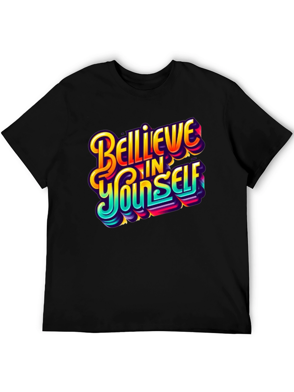 Believe In Yourself Graphic Tee - Black