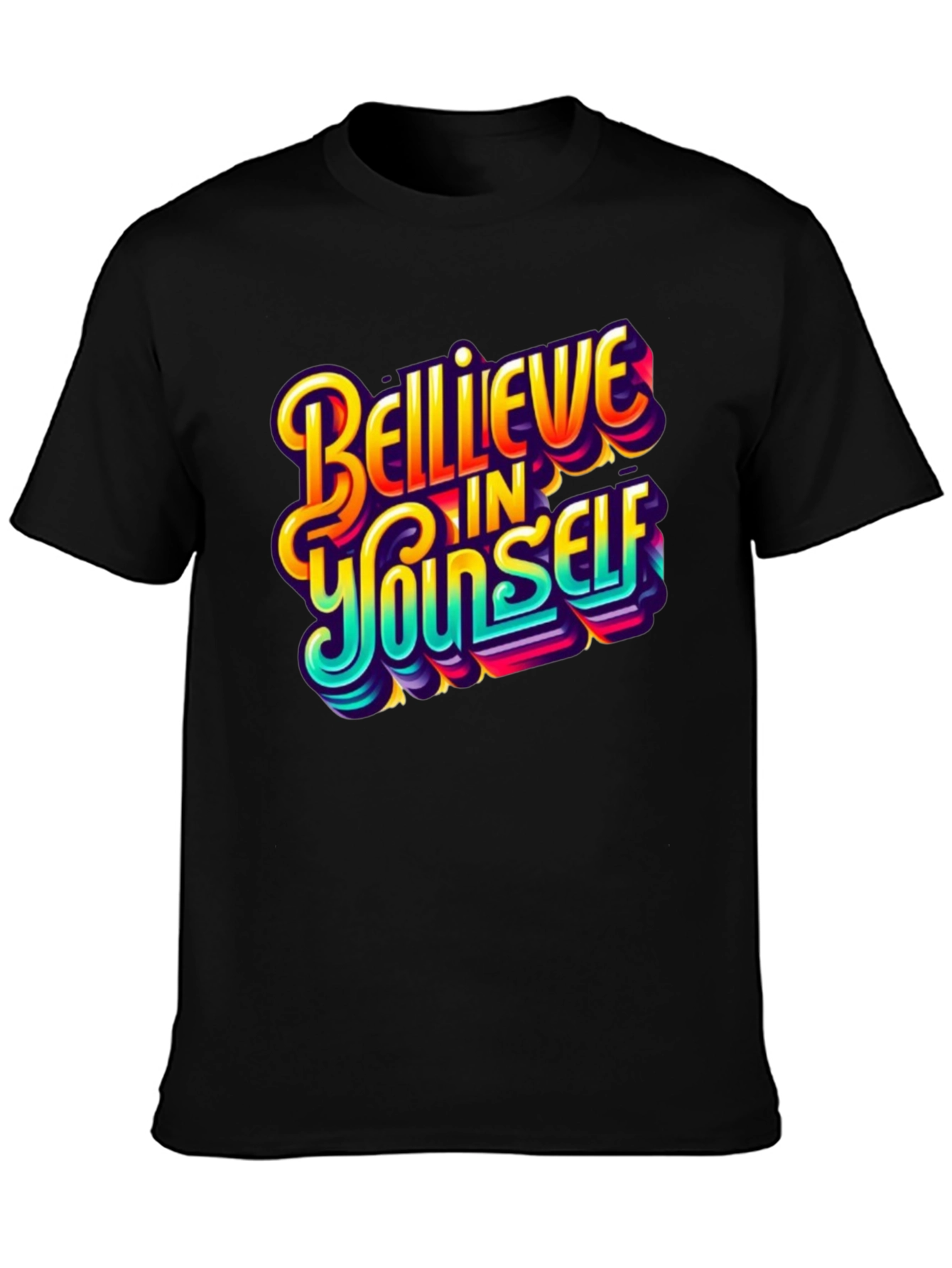 Believe In Yourself Graphic Tee - Black