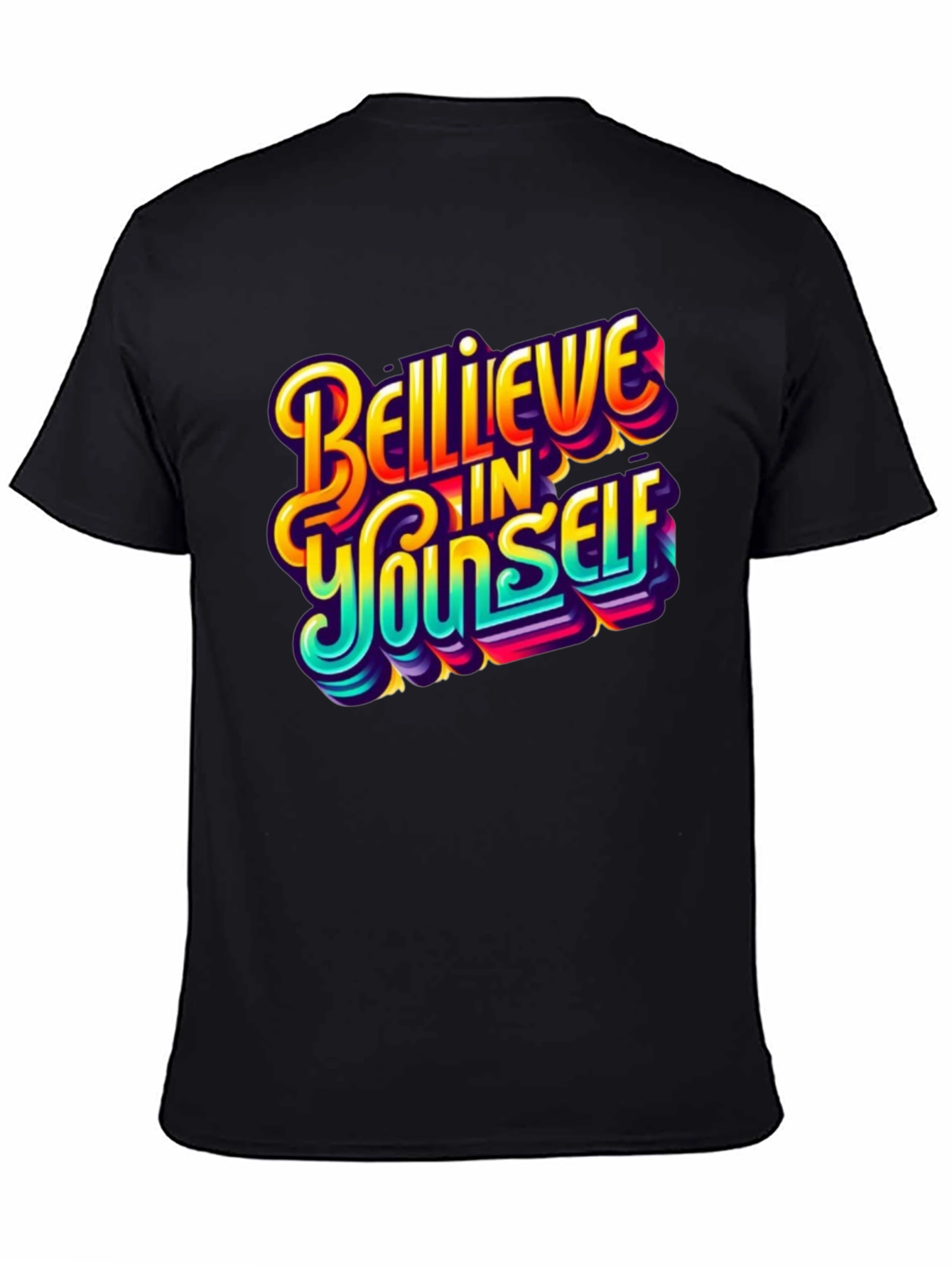 Believe In Yourself Graphic Tee - Black