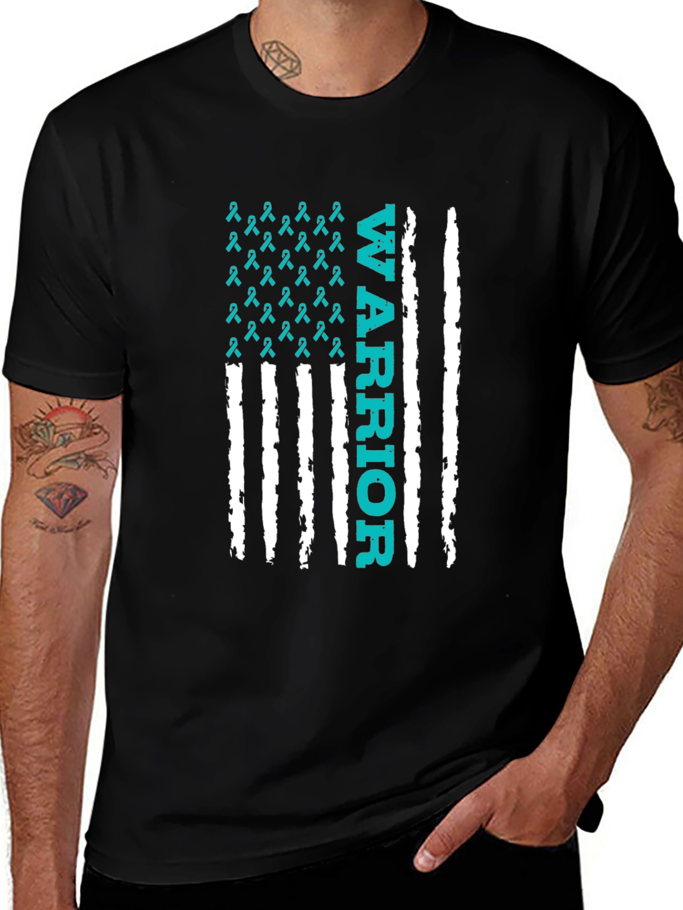 Warrior Awareness Ribbon Graphic Tee