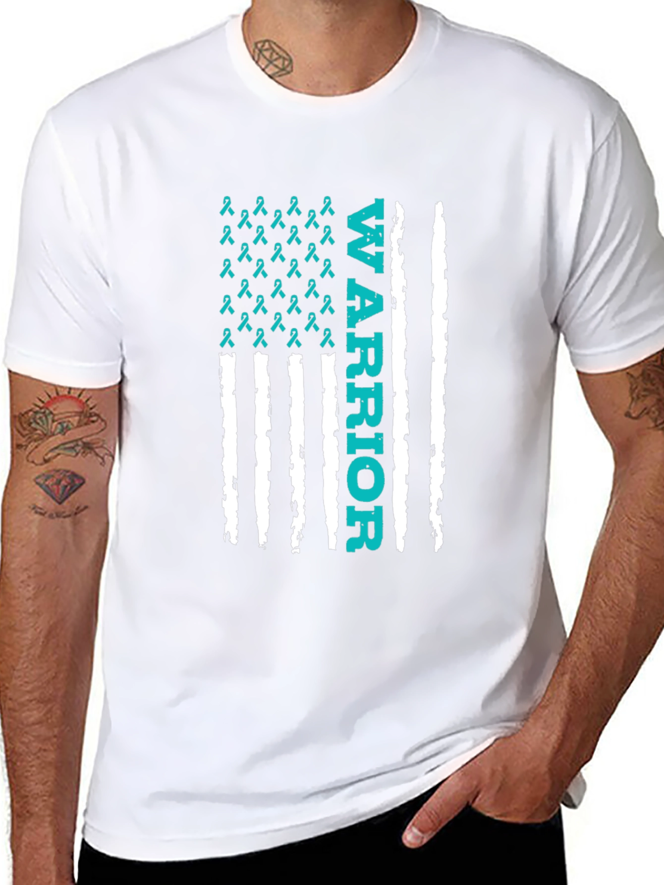 Warrior Awareness Ribbon Graphic Tee