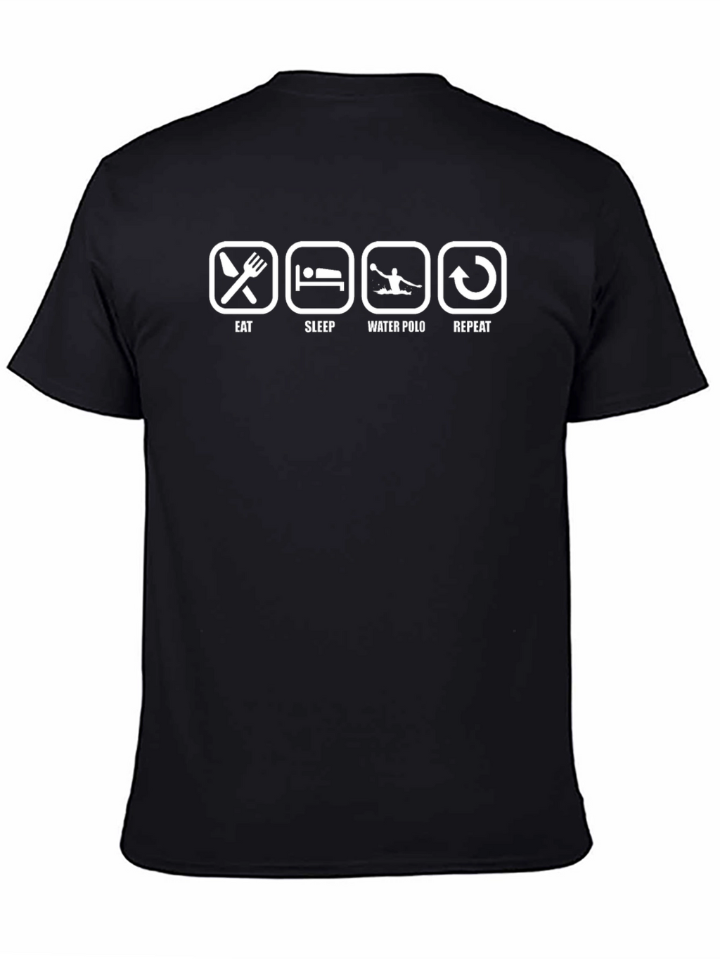Eat Sleep Water Polo Repeat Black T-Shirt