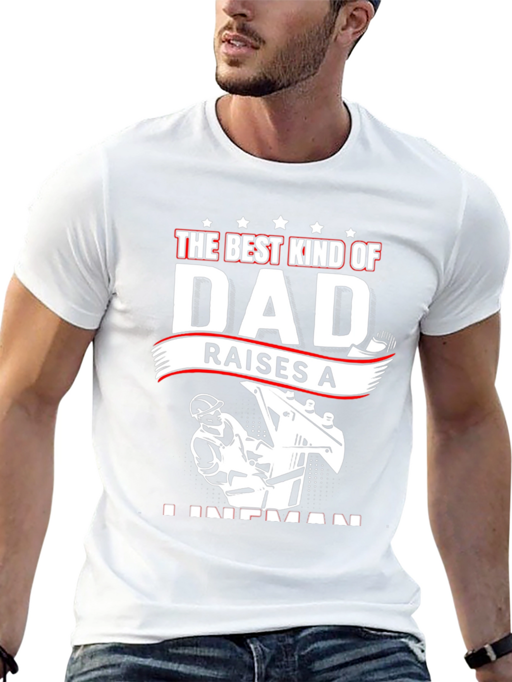 Best Dad Lineman T-Shirt