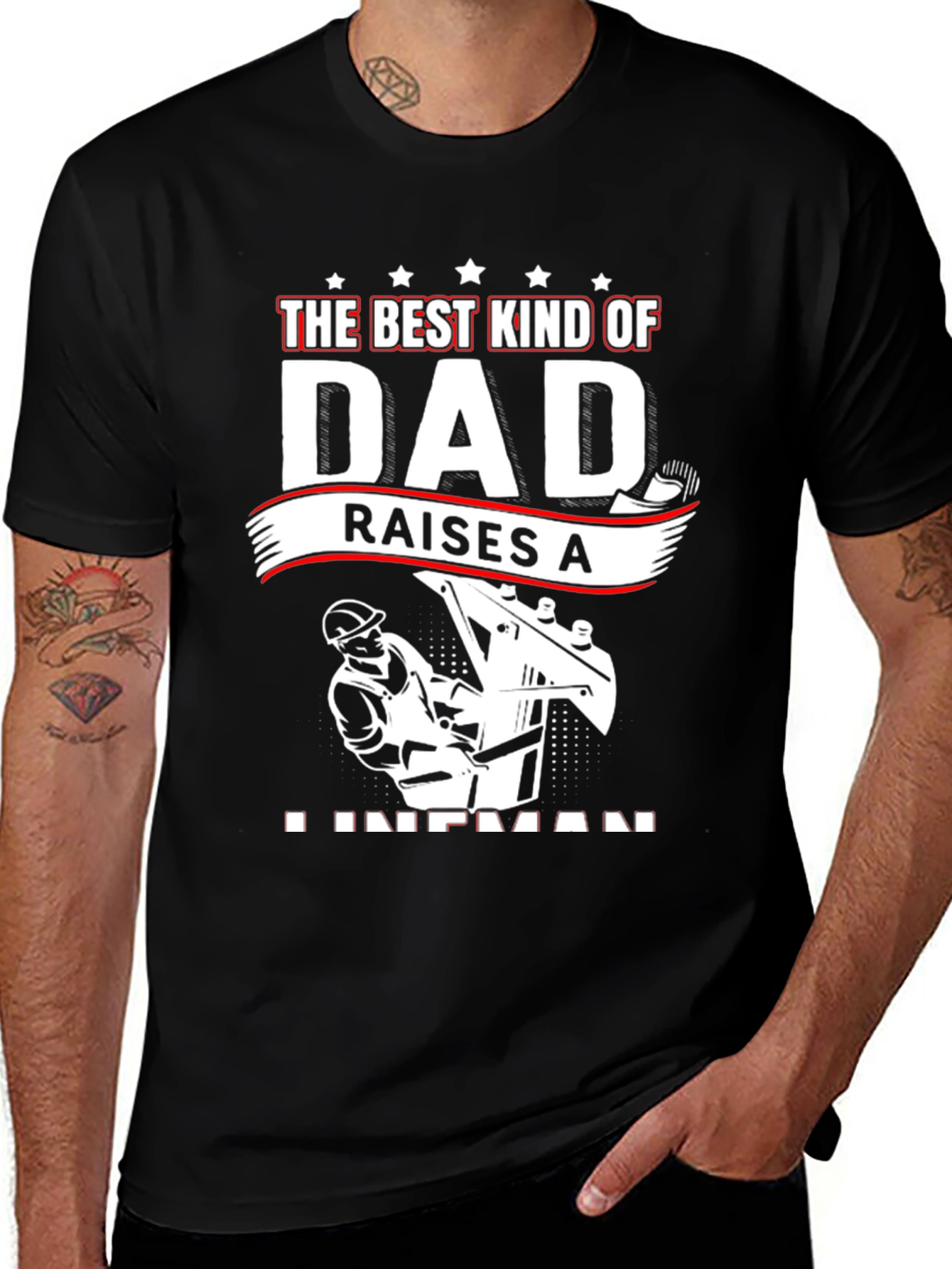 Best Dad Lineman T-Shirt