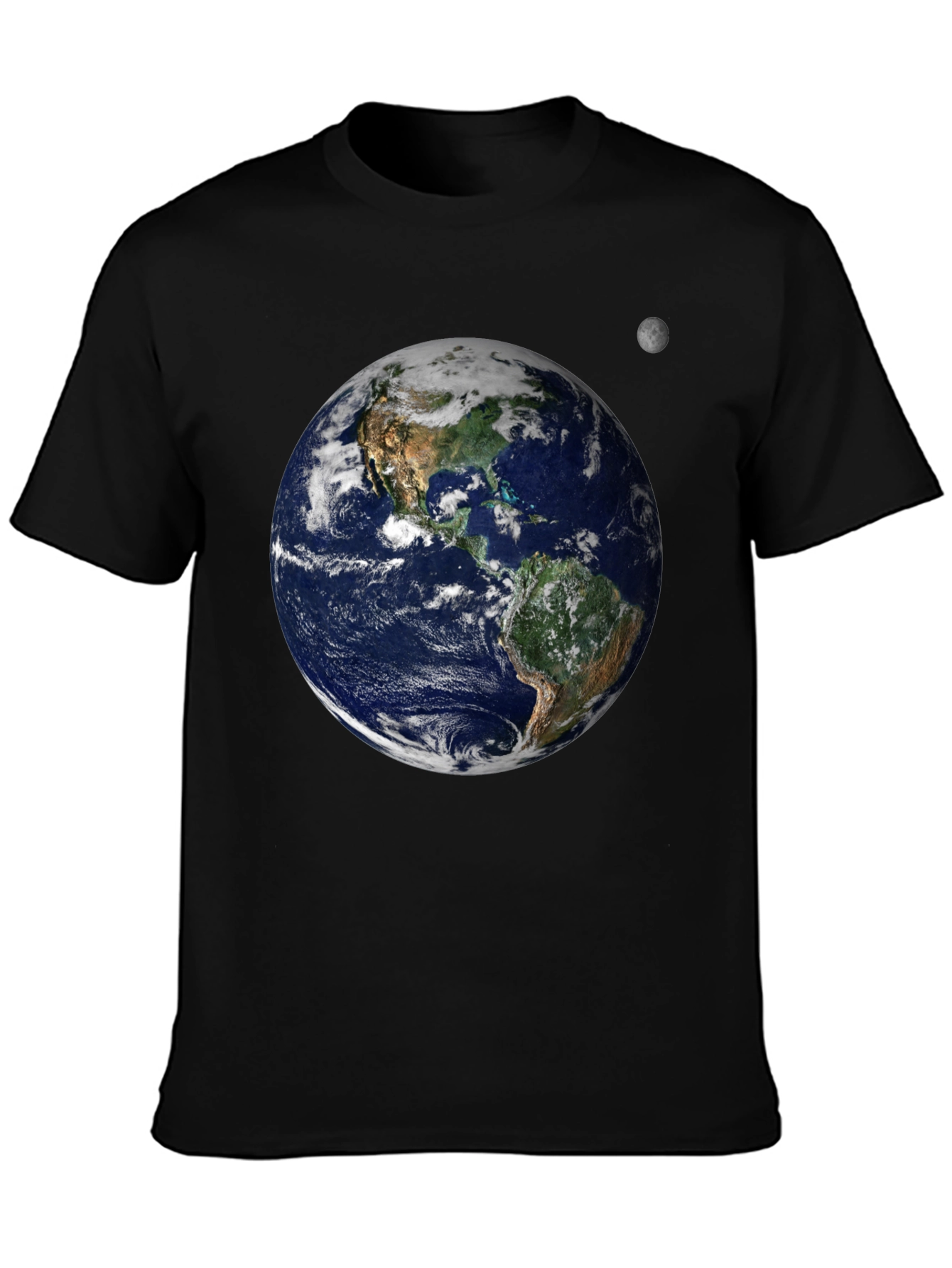 Earth and Moon Graphic Tee - Black