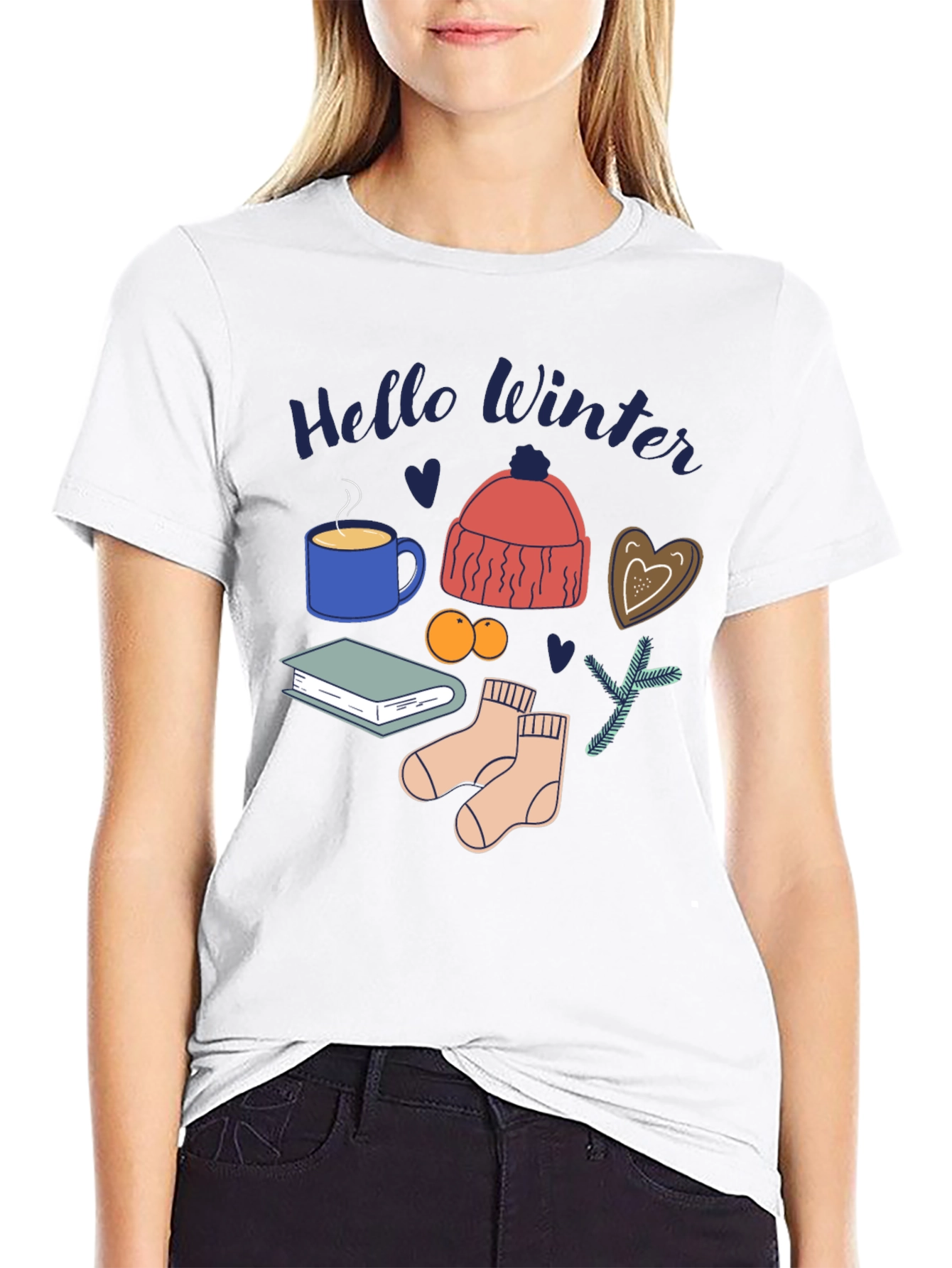 Hello Winter T-Shirt: Cozy Season Design